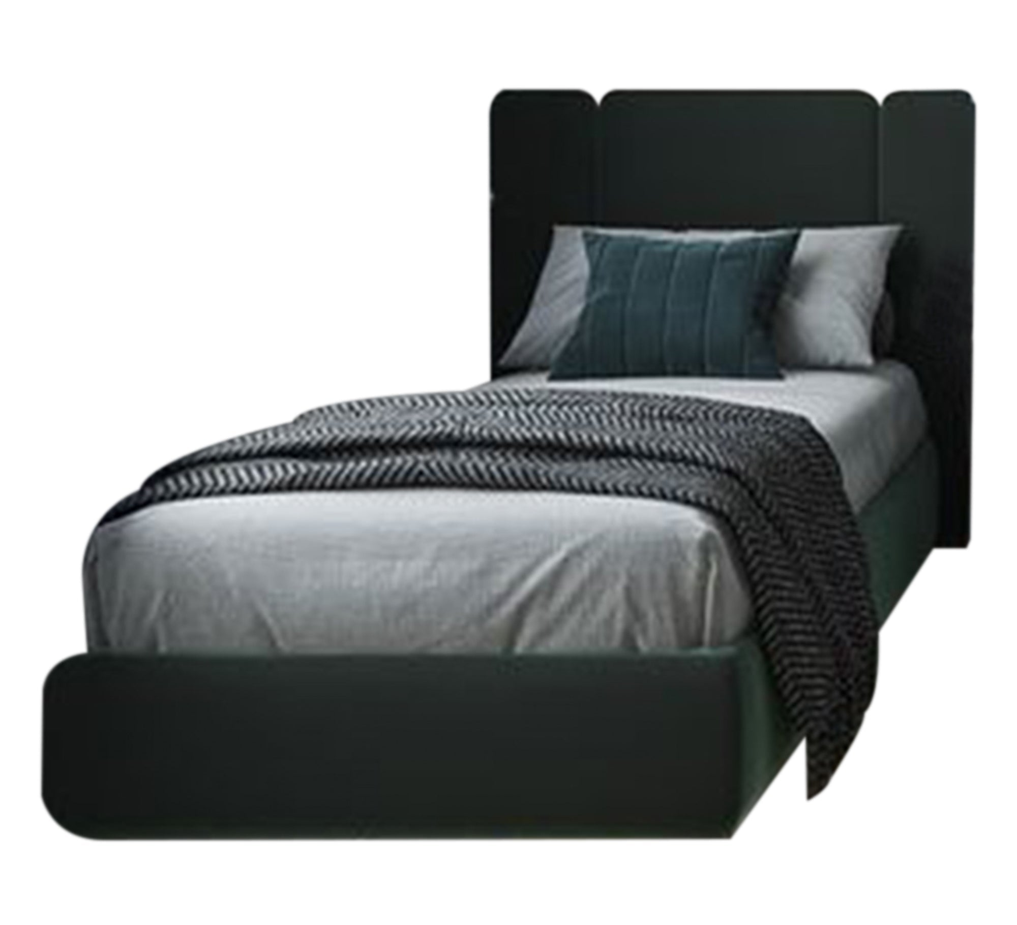 Dark green bed for a boys' bedroom - Vitrine Furniture - Furniture