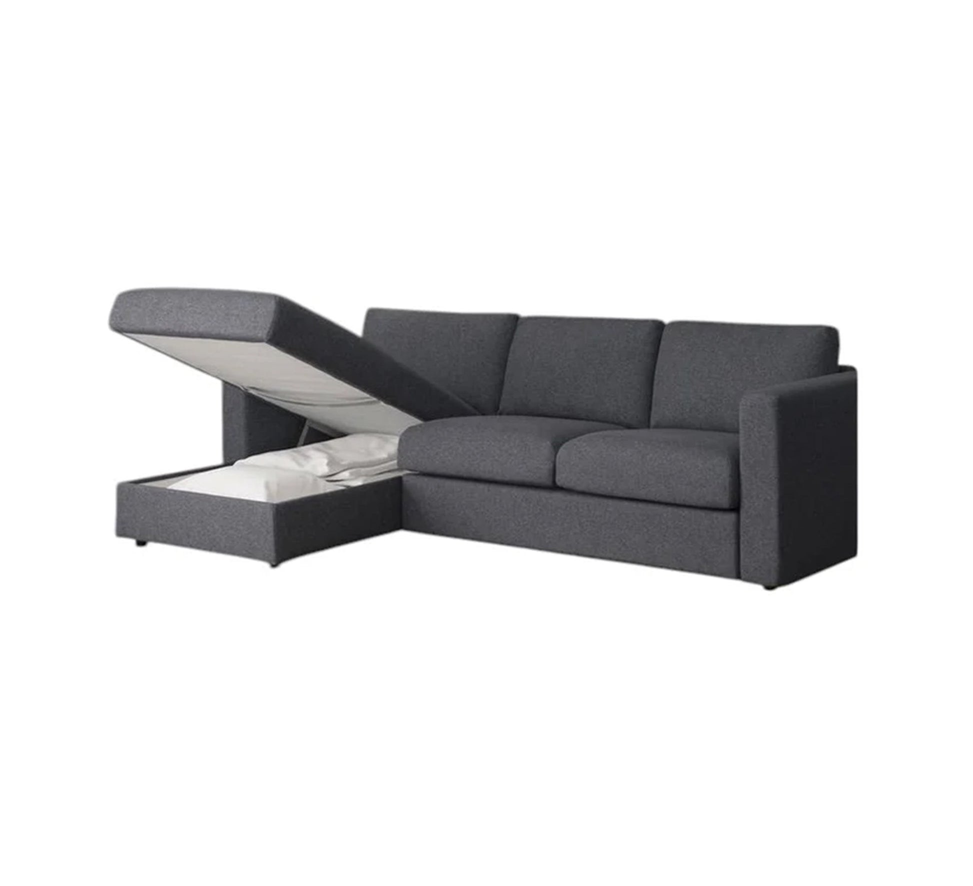 Dark grey corner sofa with storage space - Vitrine Furniture - Furniture