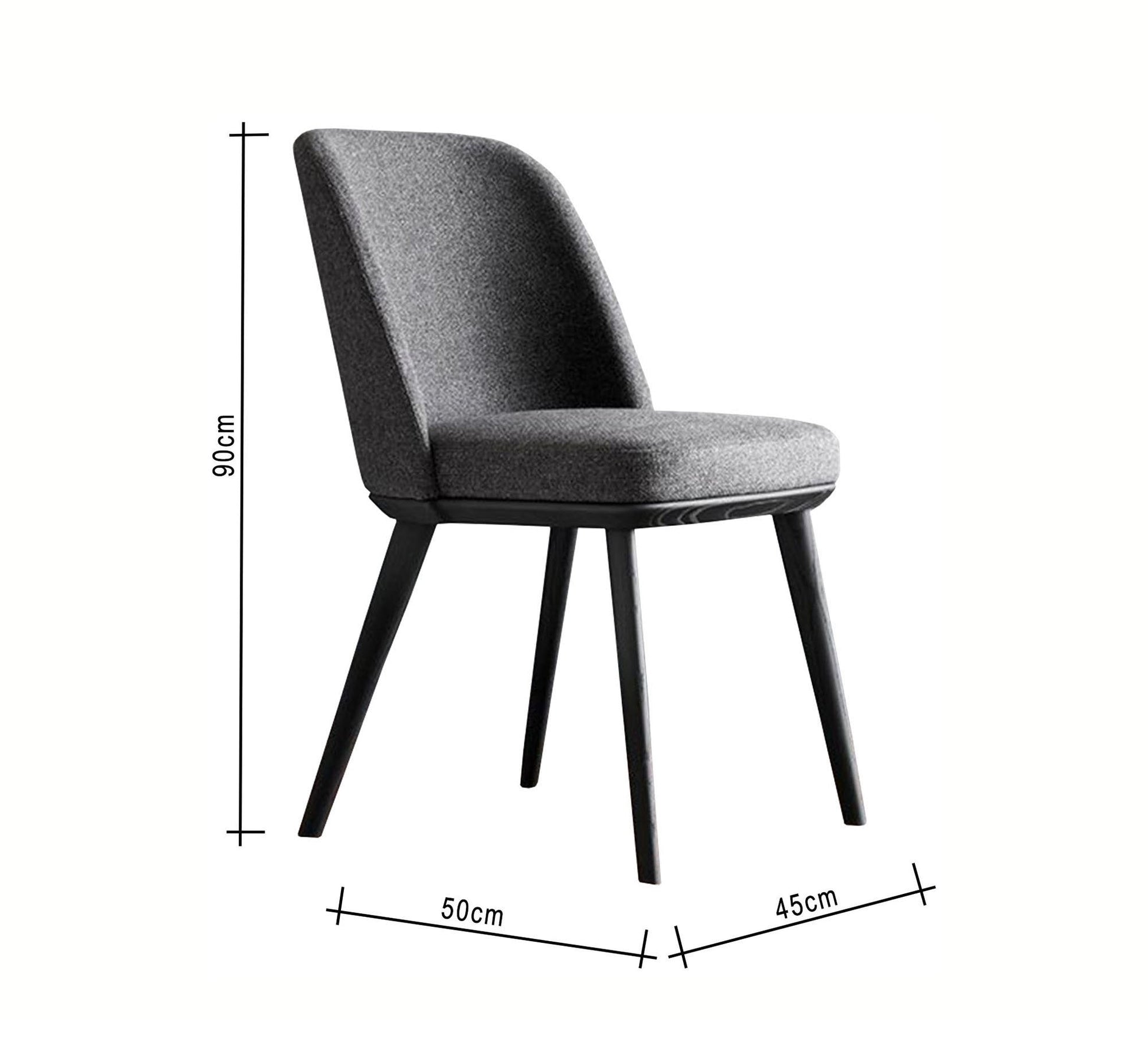Dark grey upholstered chair - Vitrine Furniture - Furniture