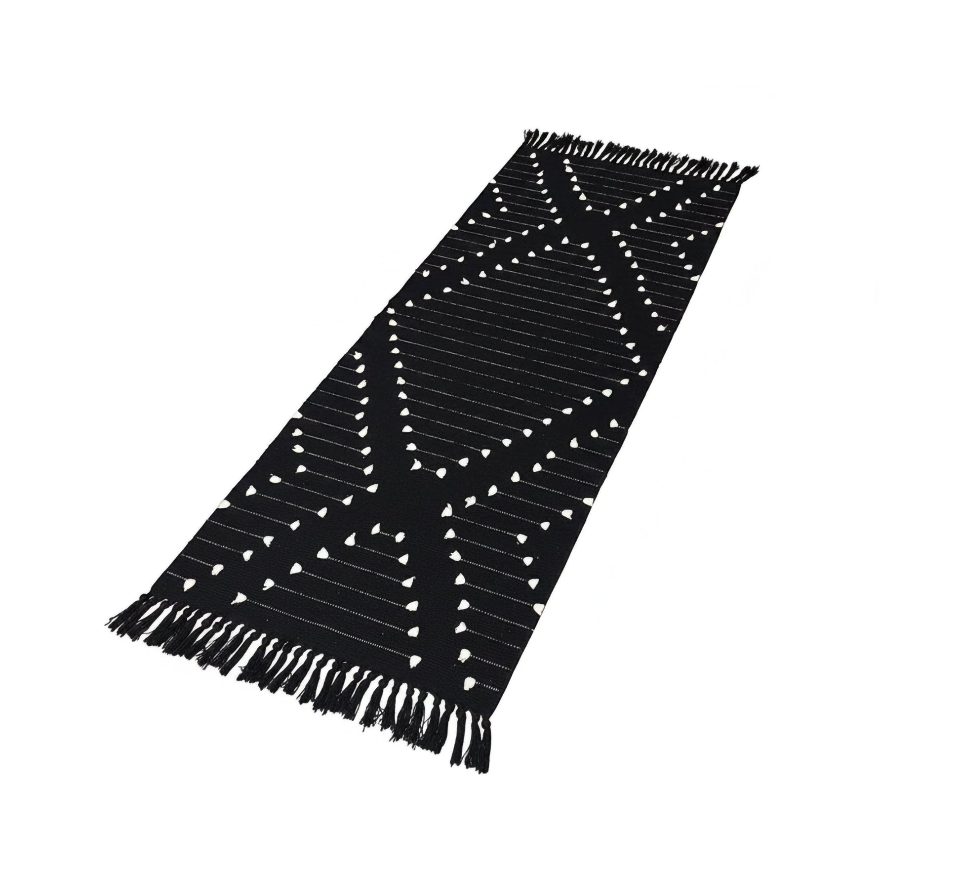 Dark pile rug with dots and cross lines - Vitrine Furniture - Accessories