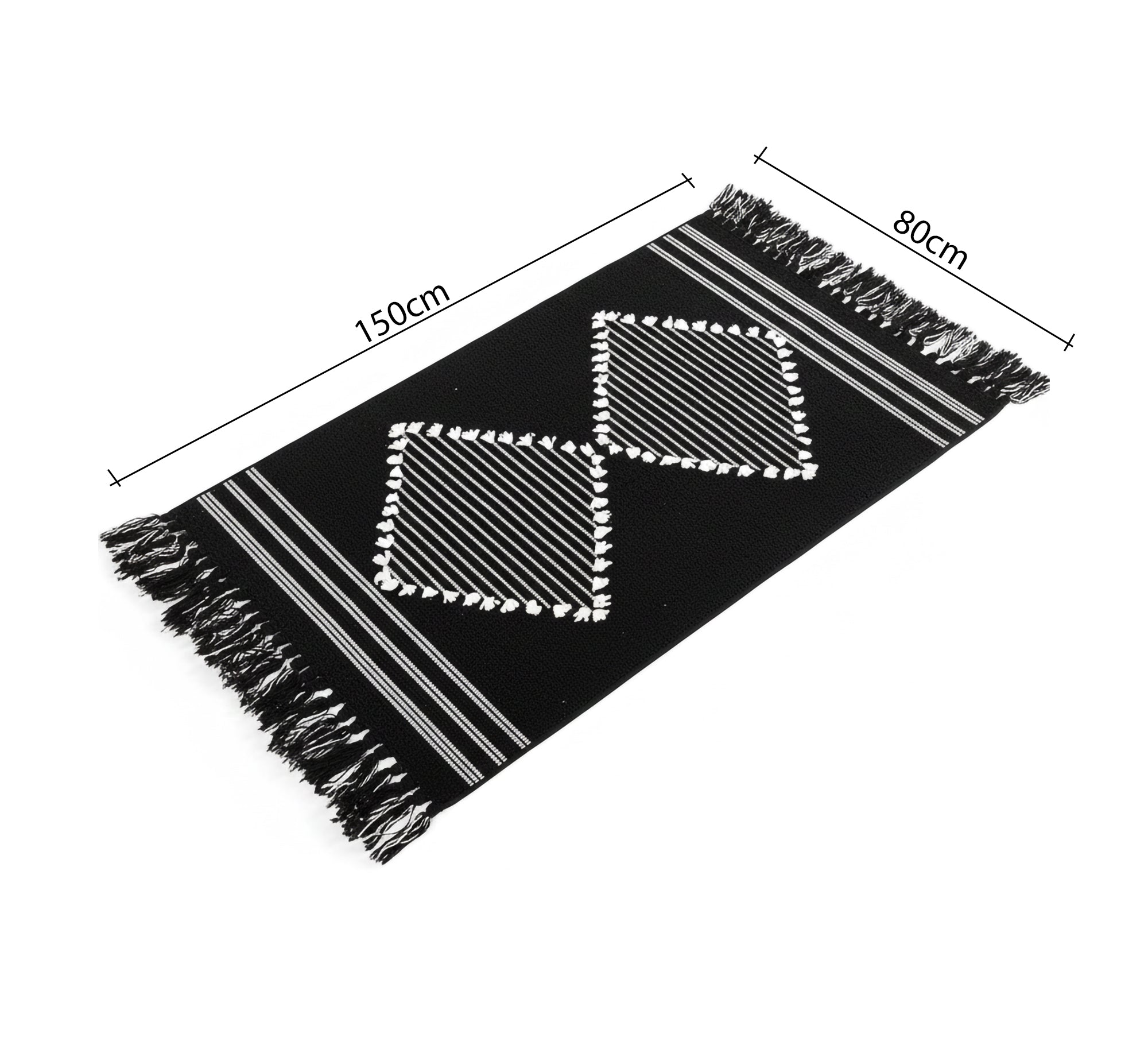 Dark pile rug with geometric pattern - Vitrine Furniture - Accessories