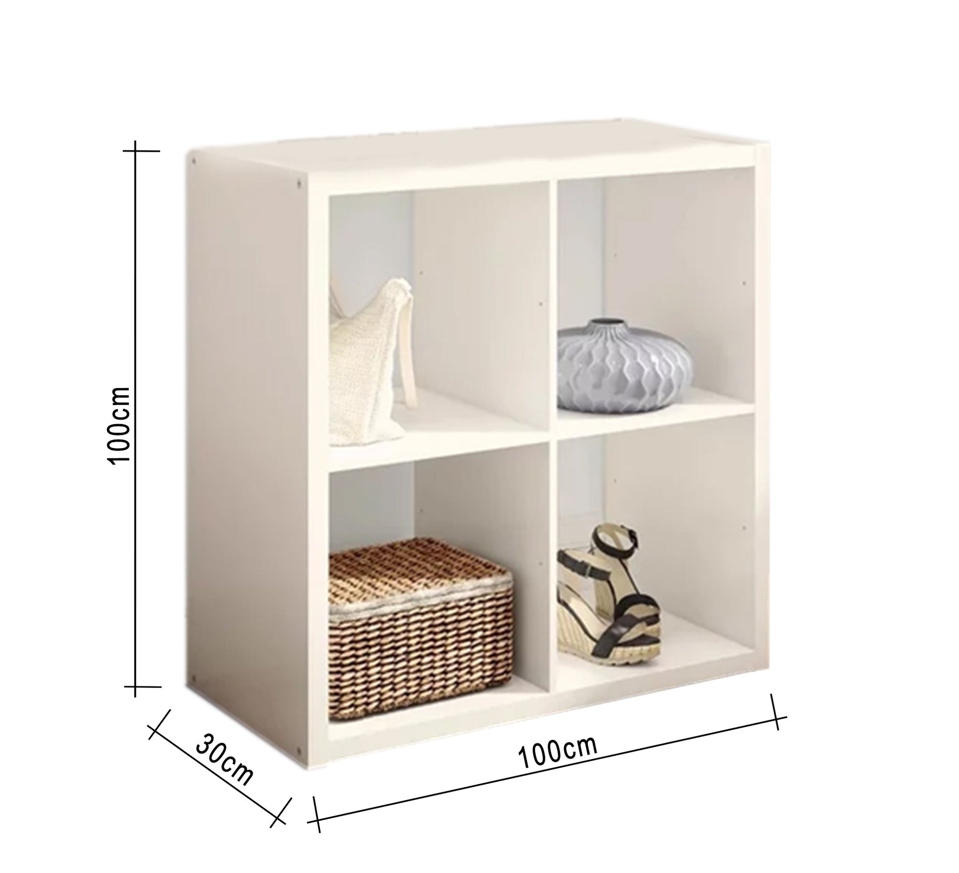 Décor Delight: Small White Shelf Divider Ornament - Vitrine Furniture - Furniture