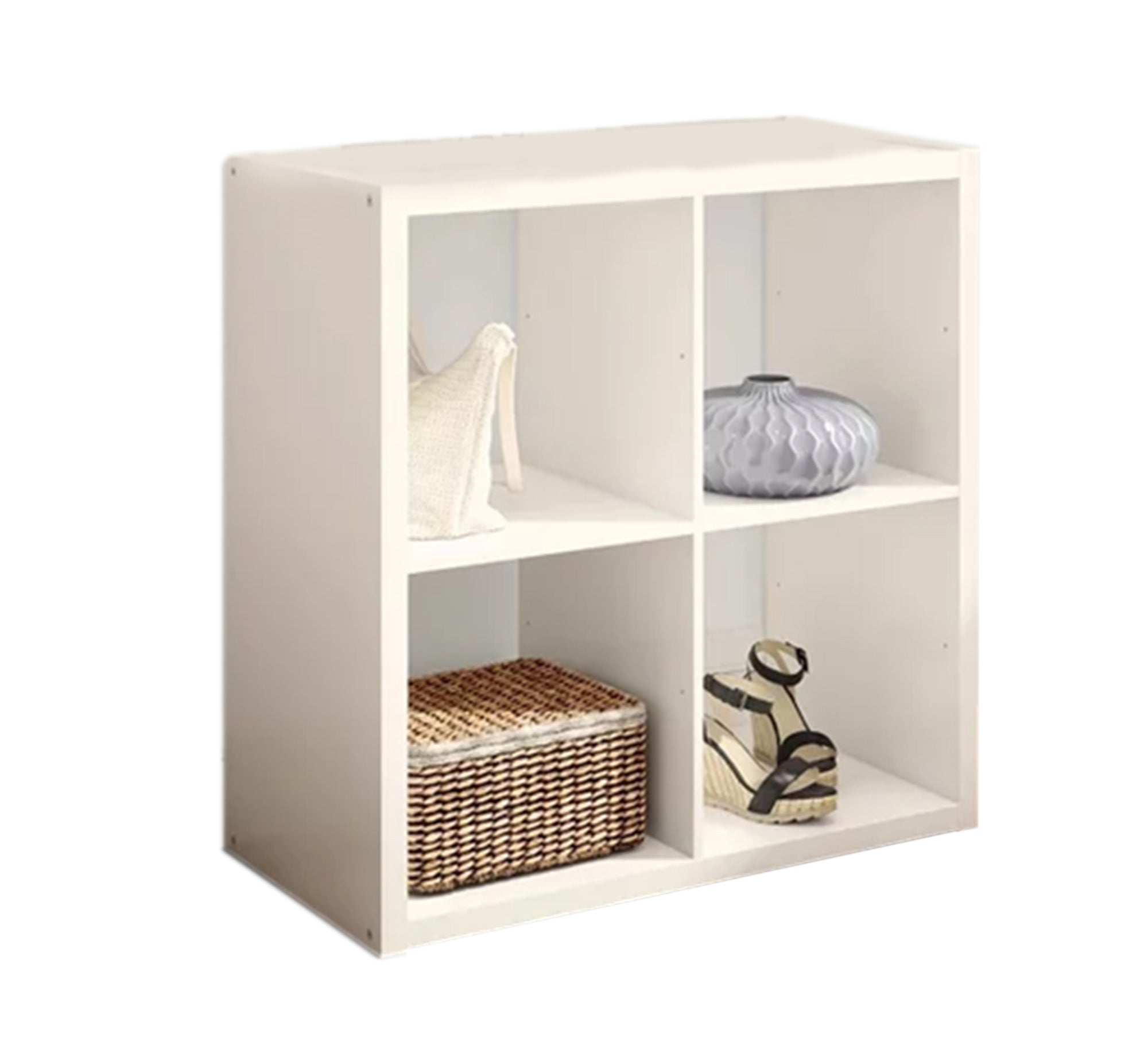 Décor Delight: Small White Shelf Divider Ornament - Vitrine Furniture - Furniture