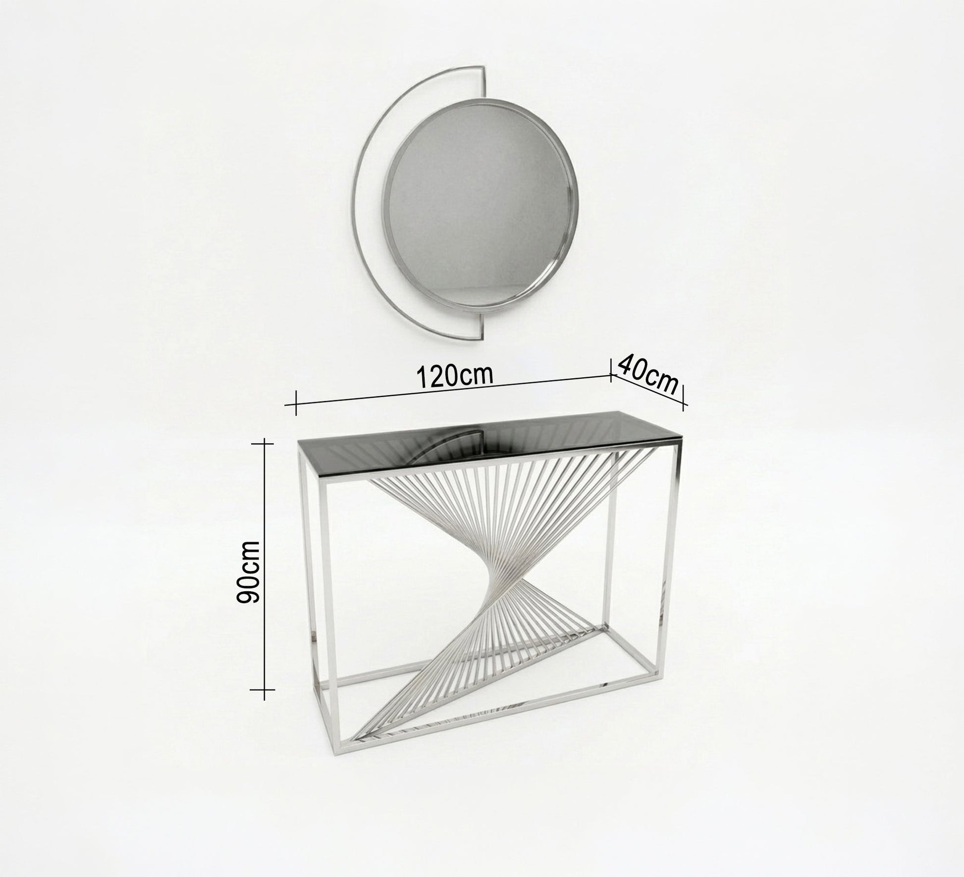 Decorative console and circular mirror - Vitrine Furniture - Console