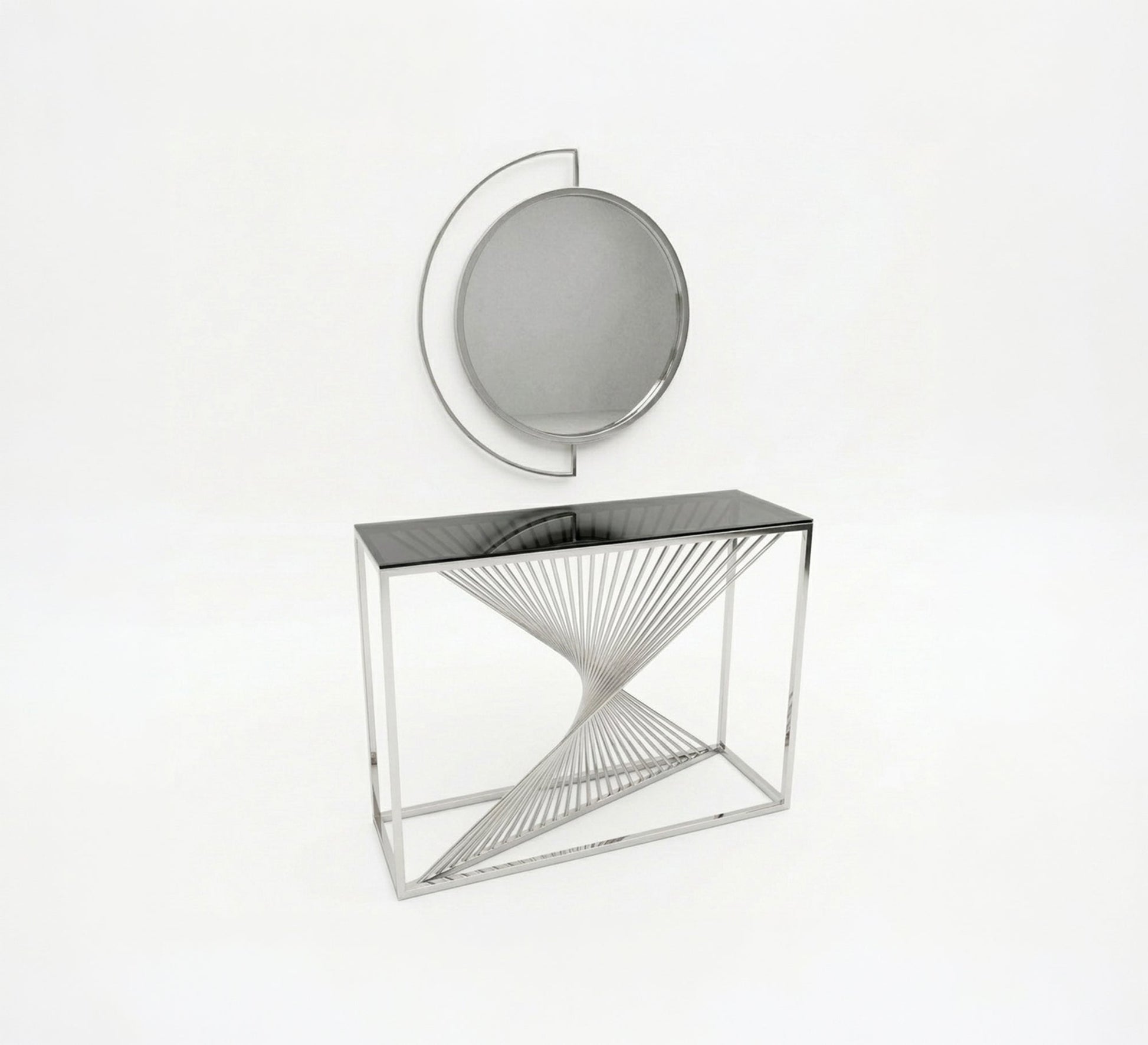 Decorative console and circular mirror - Vitrine Furniture - Console