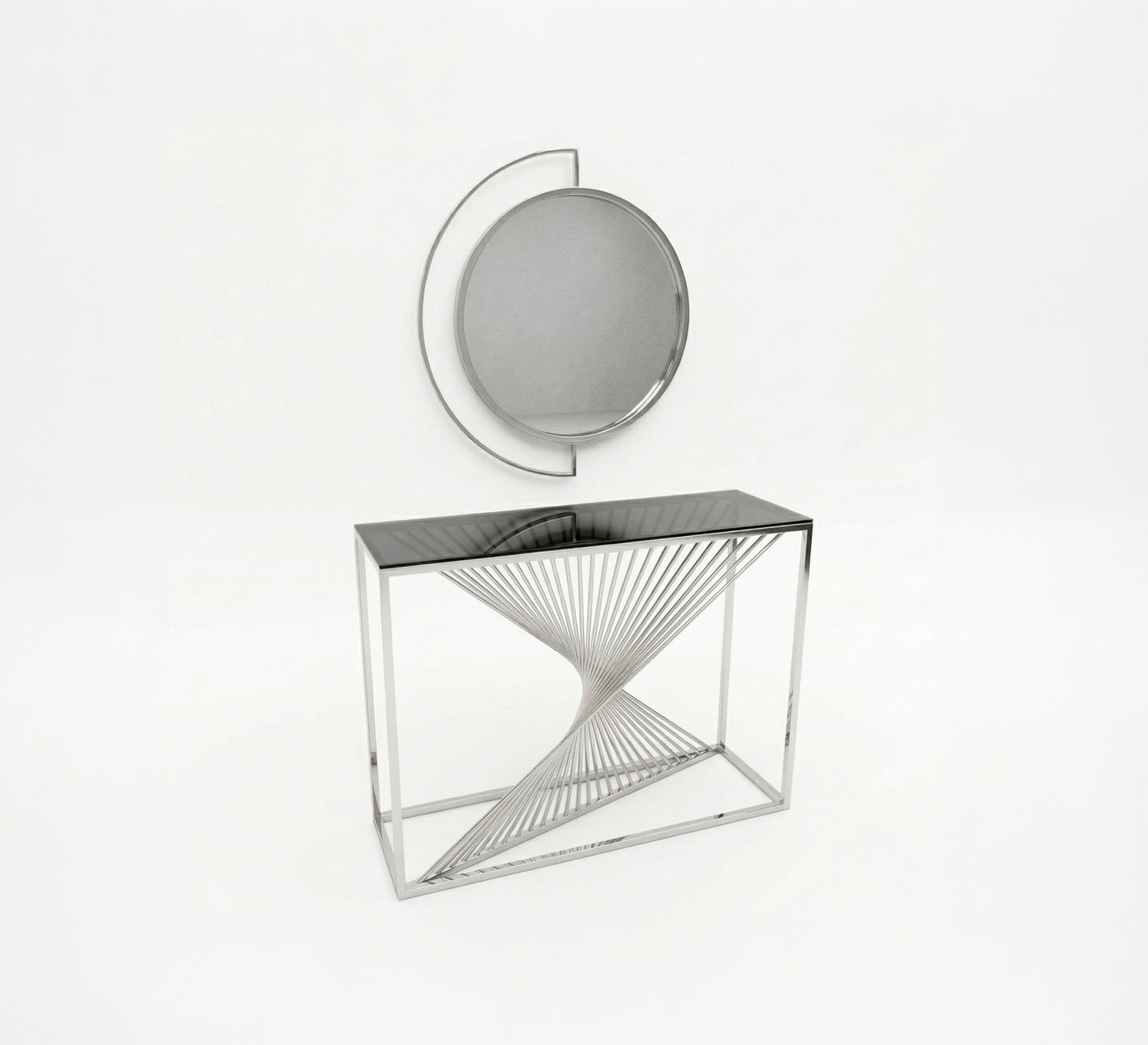 Decorative console and circular mirror - Vitrine Furniture - Console