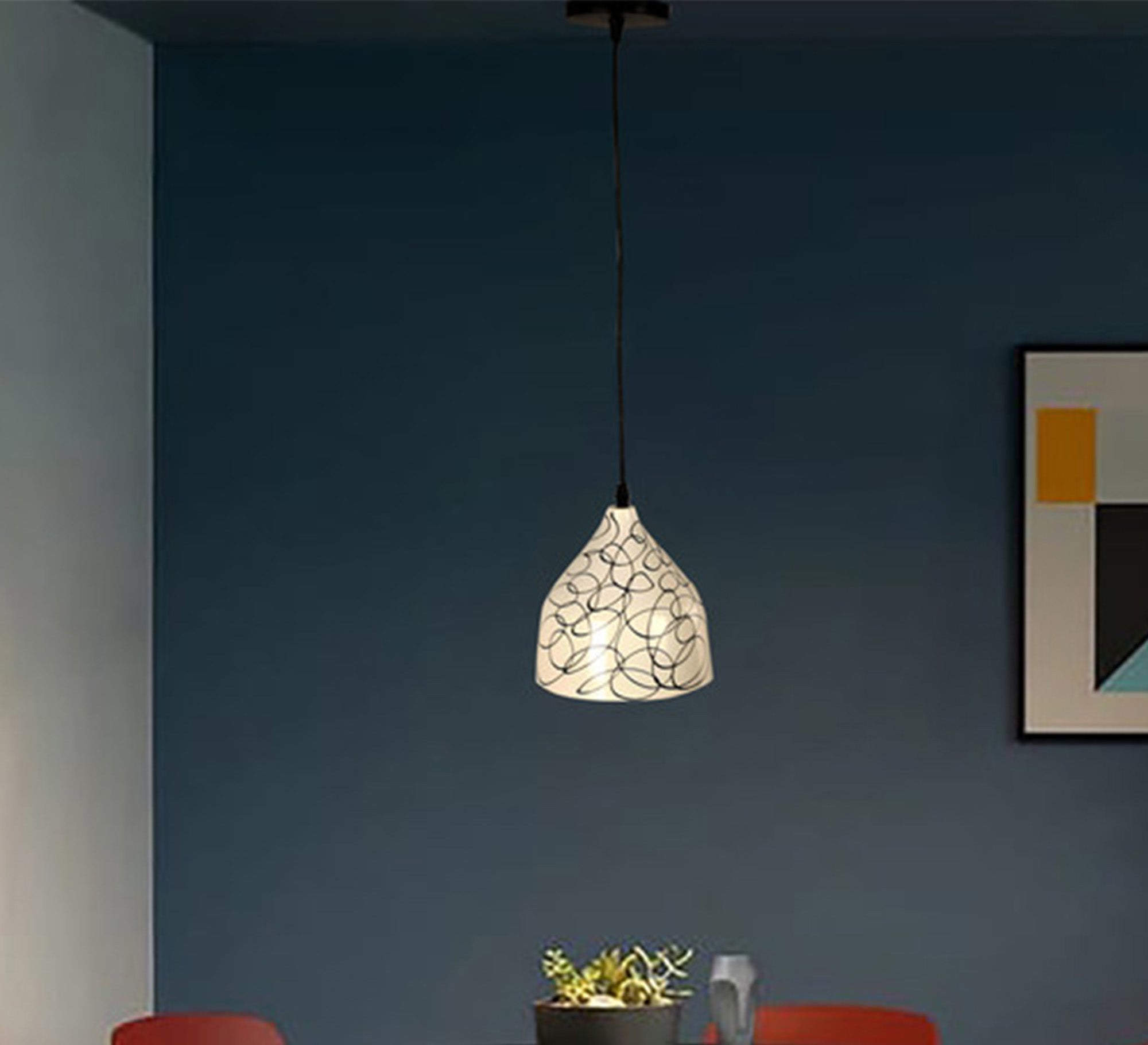 Decorative funnel shaped glass pendant - Vitrine Furniture - Lighting