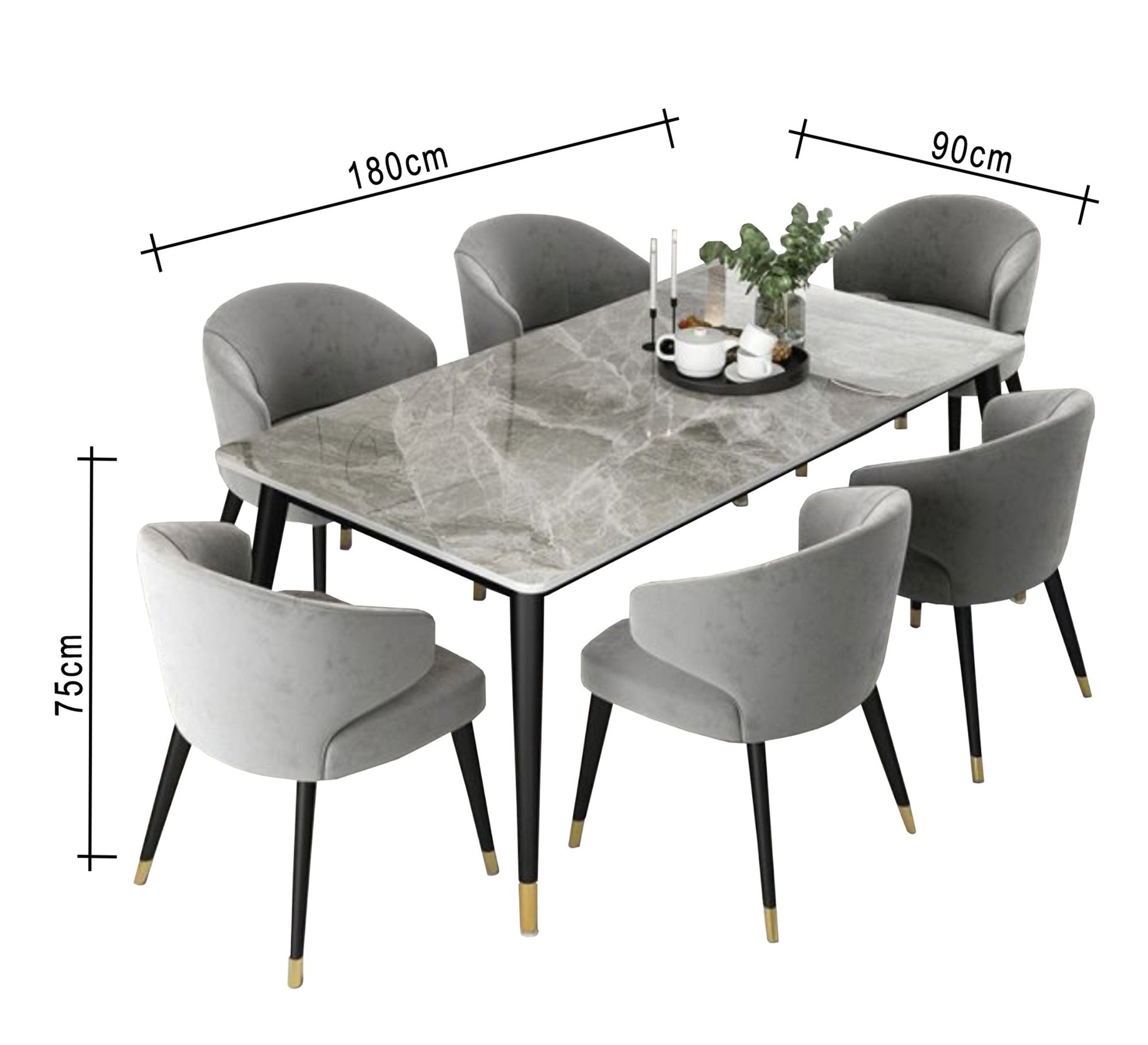 Decorative grey table - Vitrine Furniture - Furniture