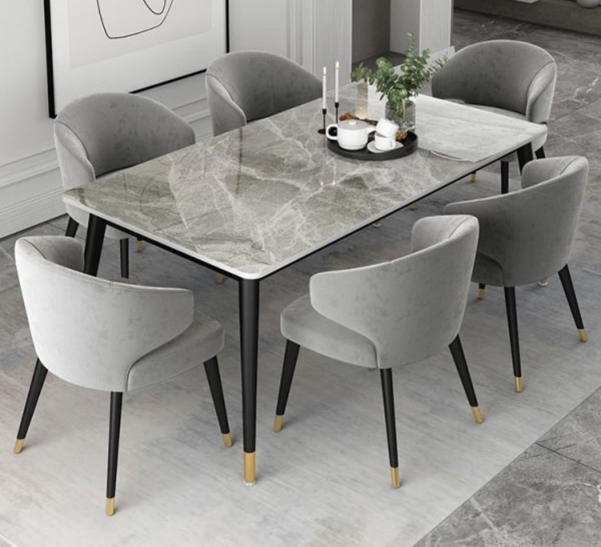 Decorative grey table - Vitrine Furniture - Furniture