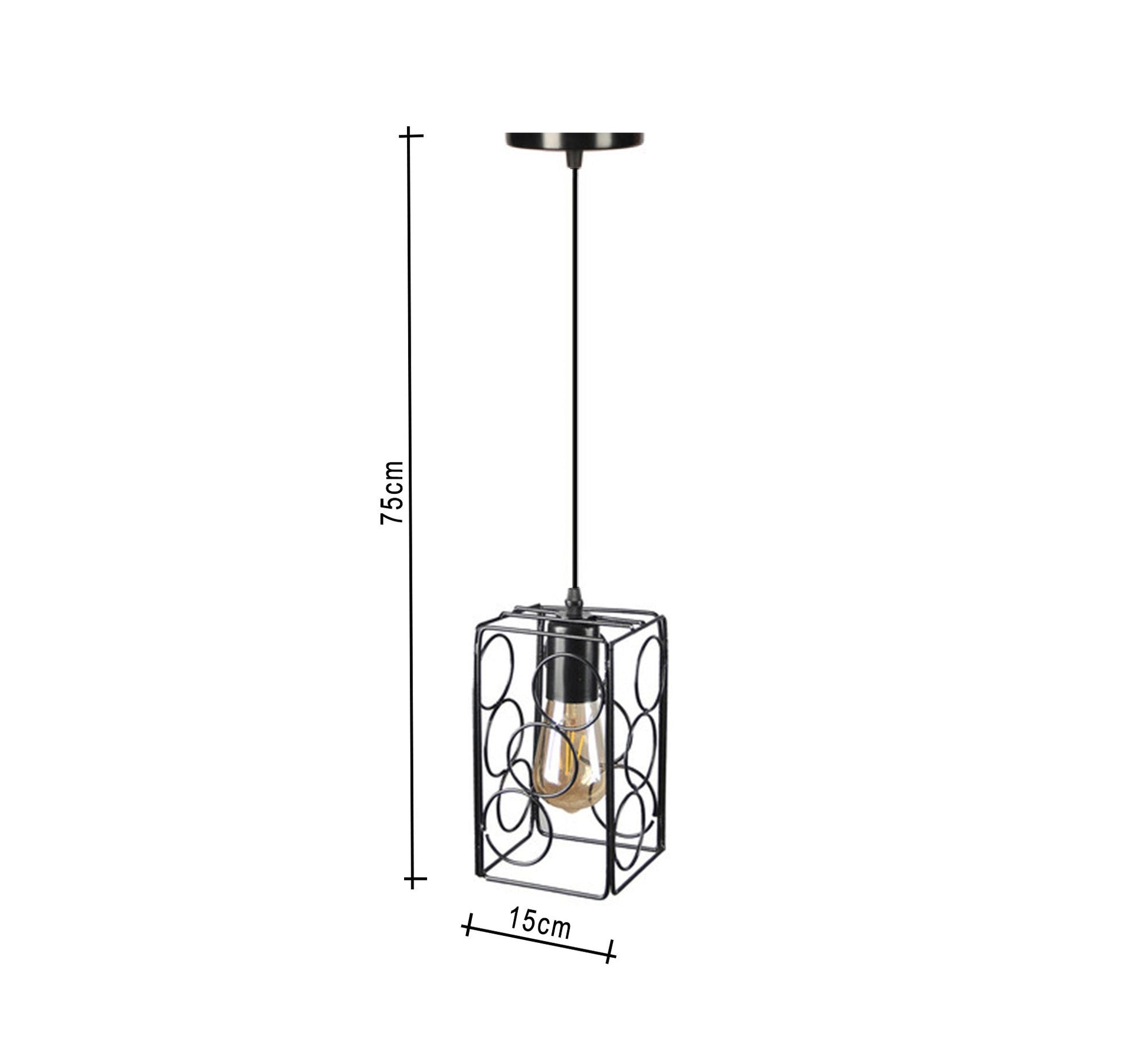 Decorative hollow metal cage pendant - Vitrine Furniture - Lighting
