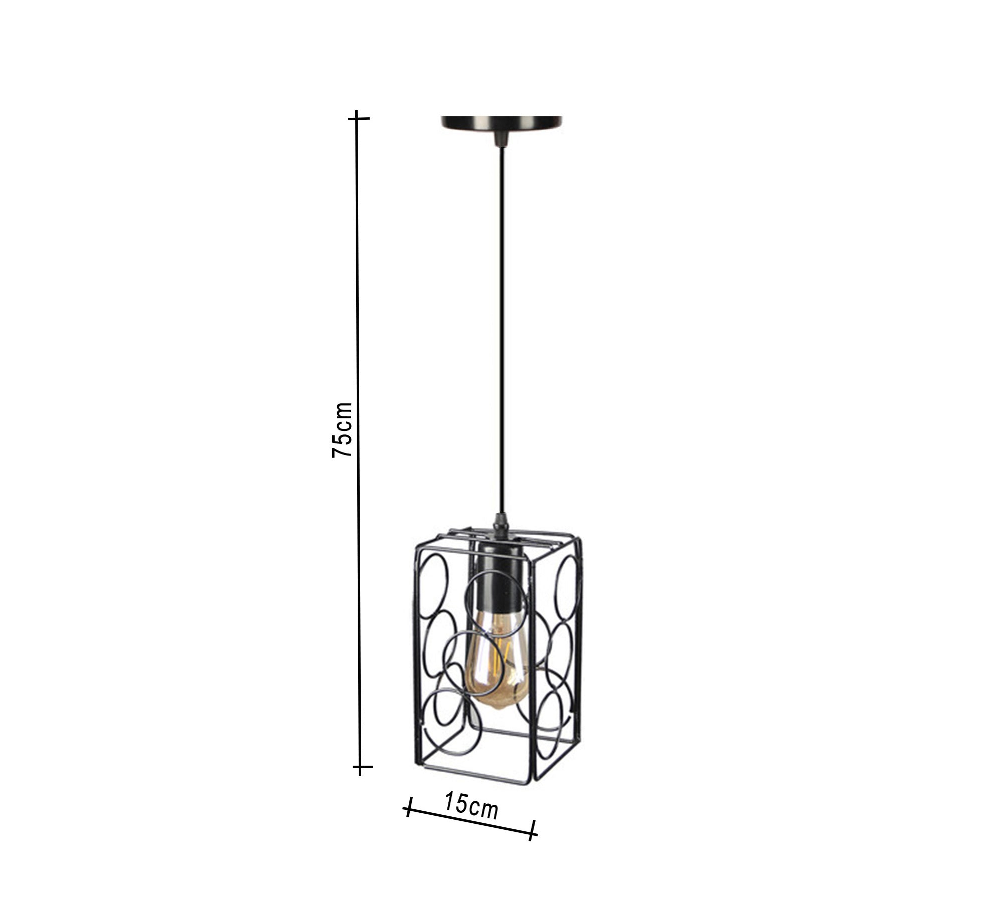 Decorative hollow metal cage pendant - Vitrine Furniture - Lighting