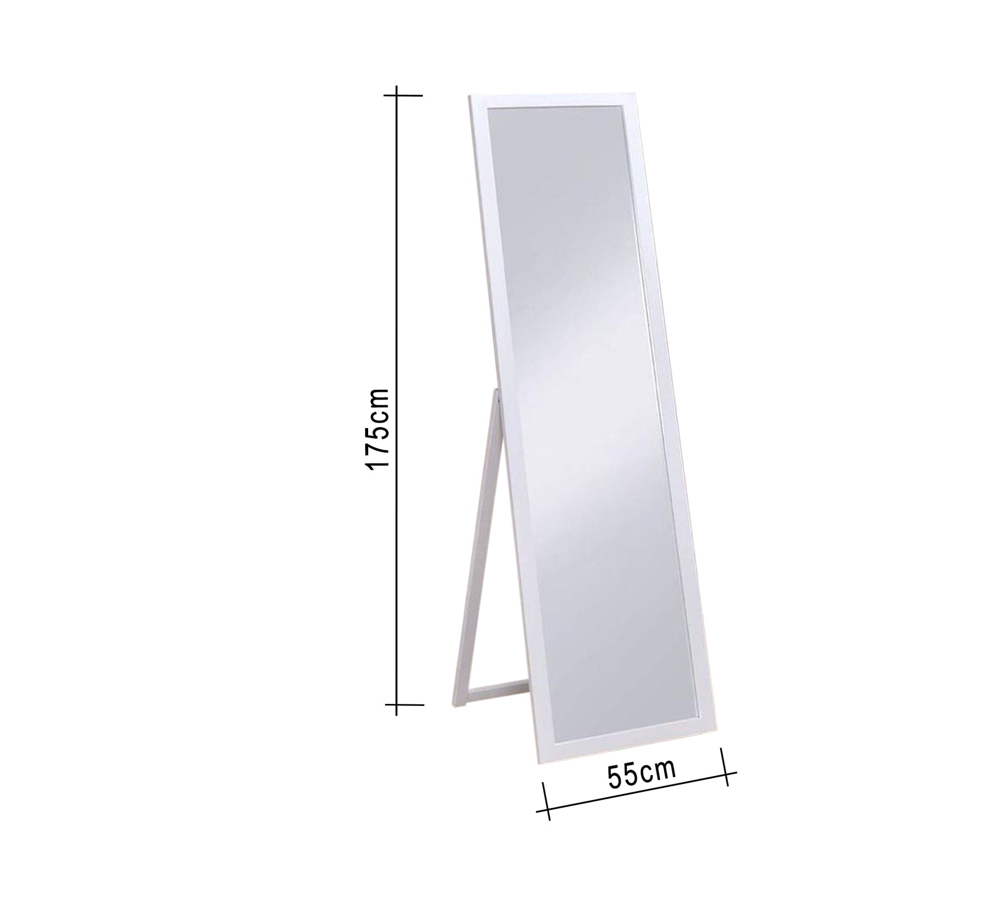Decorative Mirror with White Rectangular Frame - Vitrine Furniture - Décor