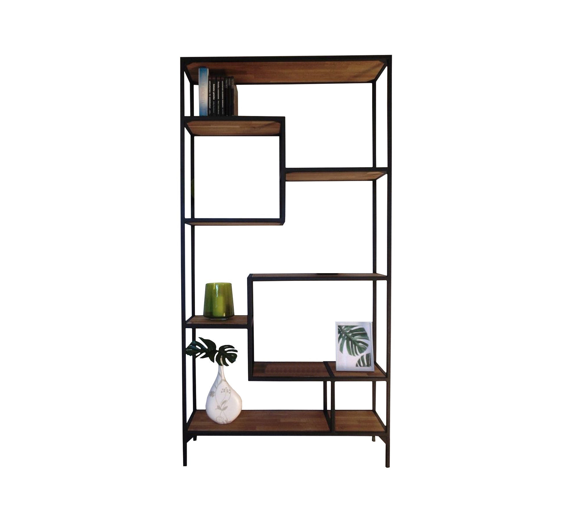 Decorative pieces unit with wooden shelves - Vitrine Furniture - Furniture
