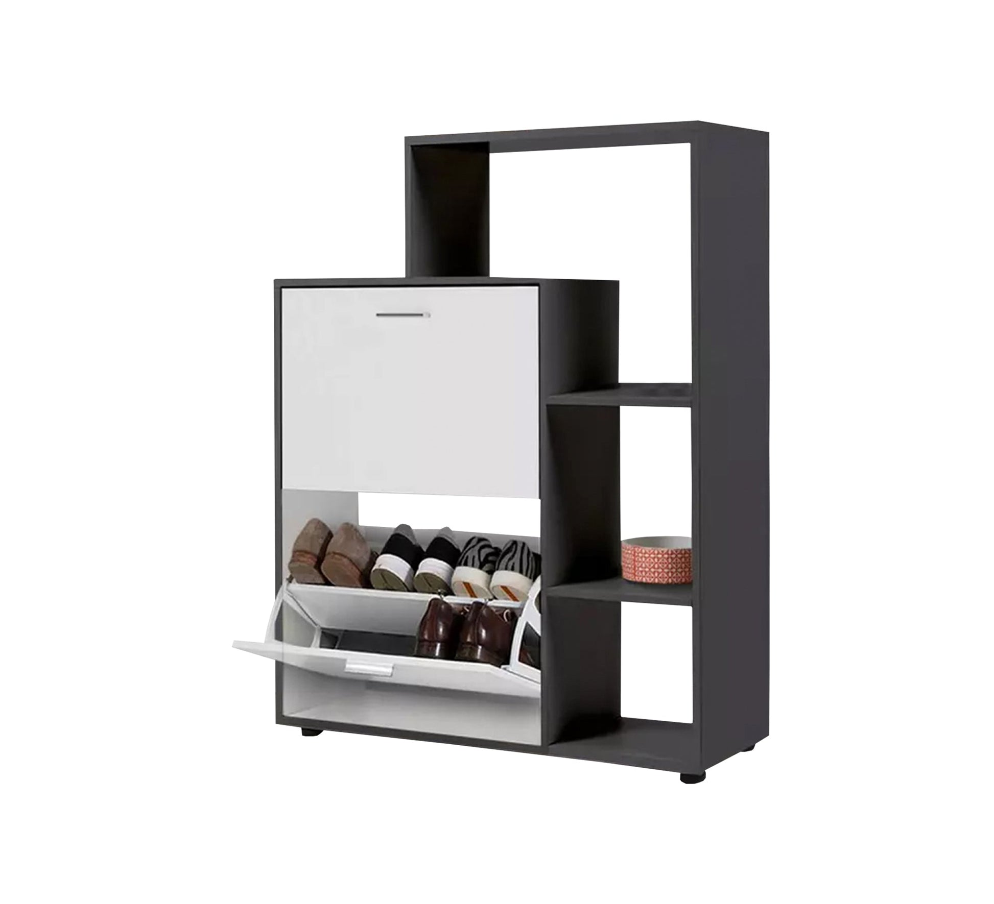 Decorative shelf cabinet with two fan - shaped doors - Vitrine Furniture - Furniture