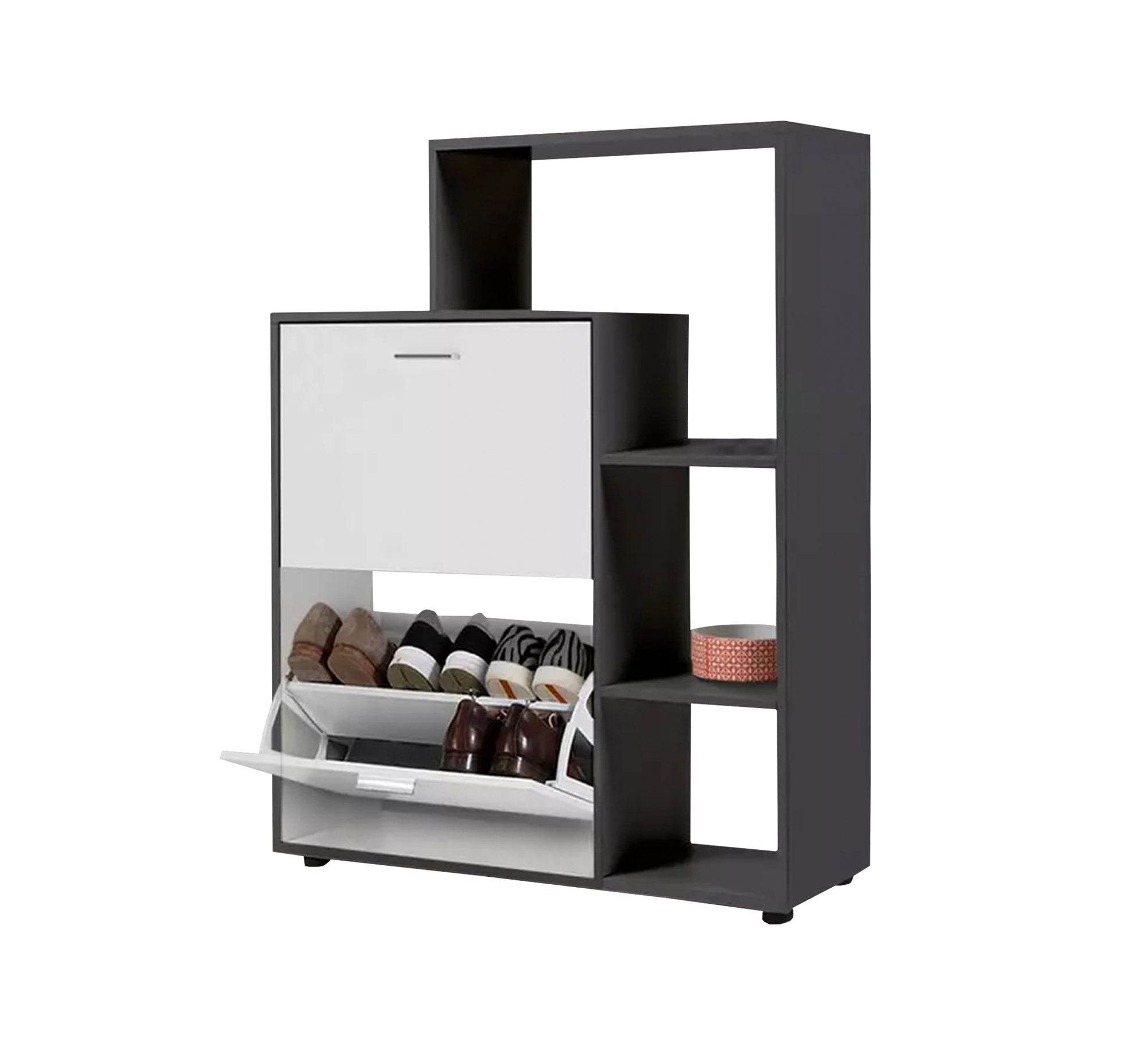 Decorative shoe shelves and two fan doors - Vitrine Furniture - Furniture