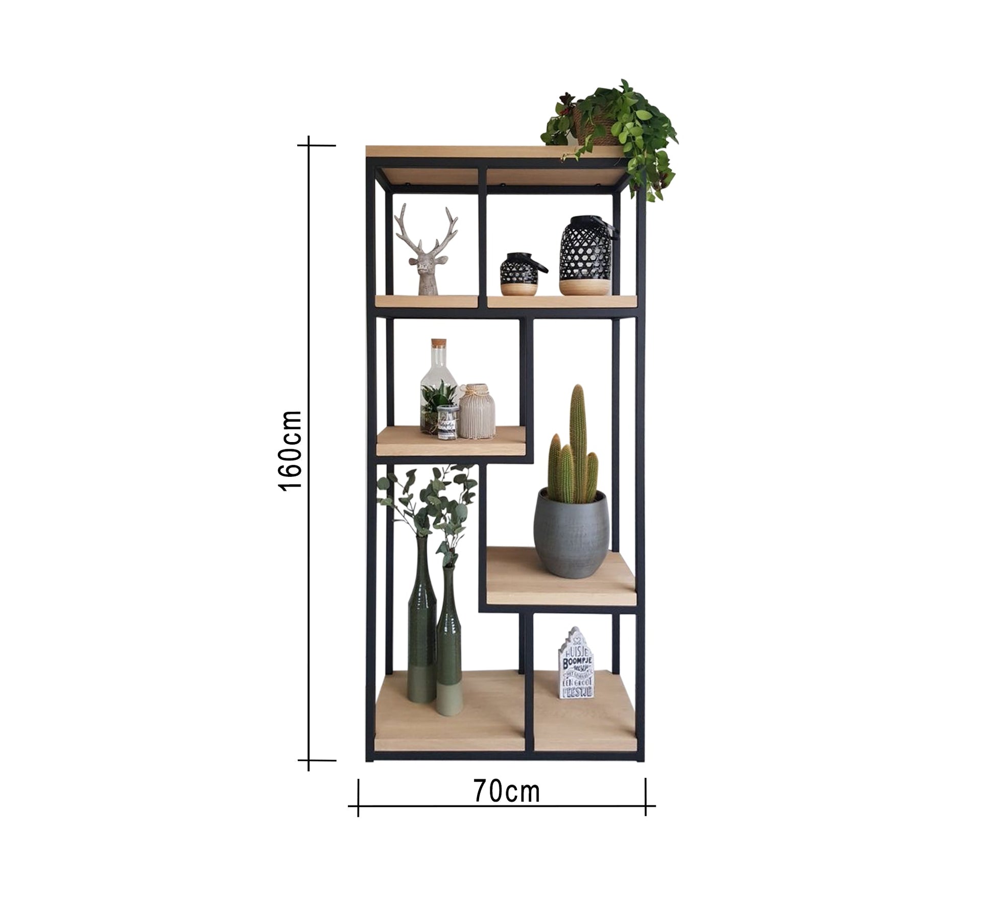 Decorative unit with iron frame and open shelves - Vitrine Furniture - Furniture