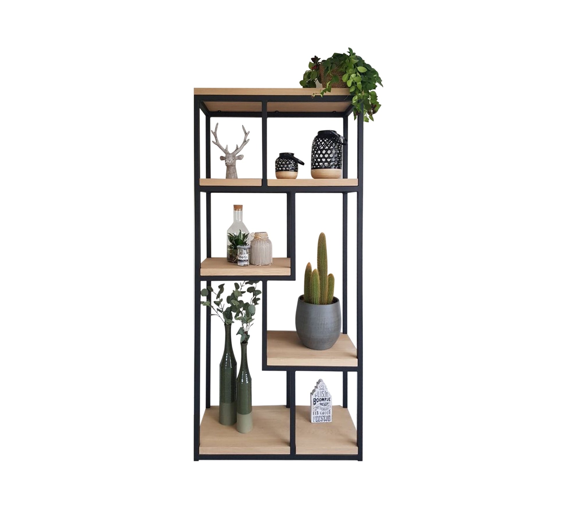 Decorative unit with iron frame and open shelves - Vitrine Furniture - Furniture