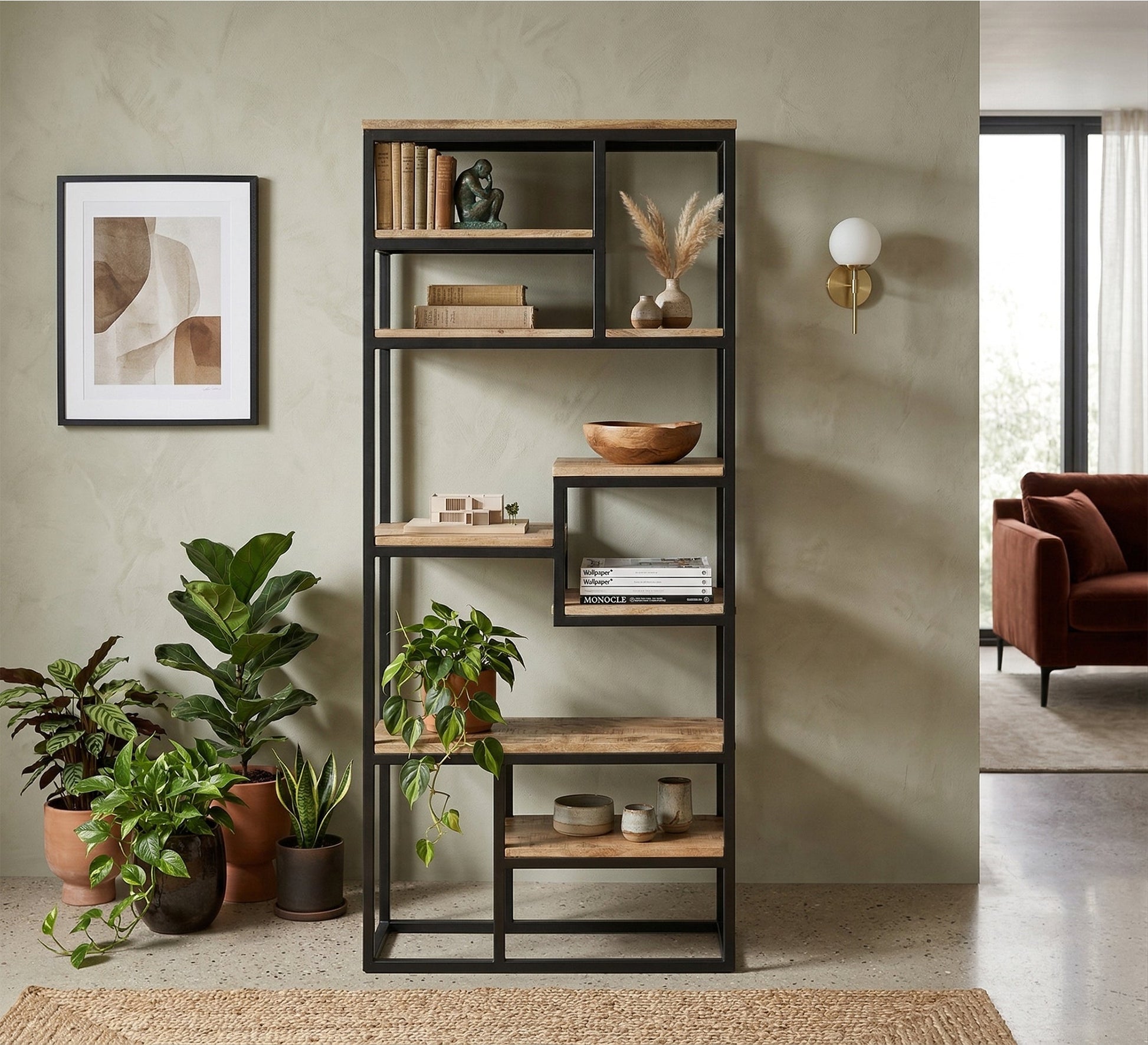Decorative unit with iron frame - Vitrine Furniture - Office Bookcases