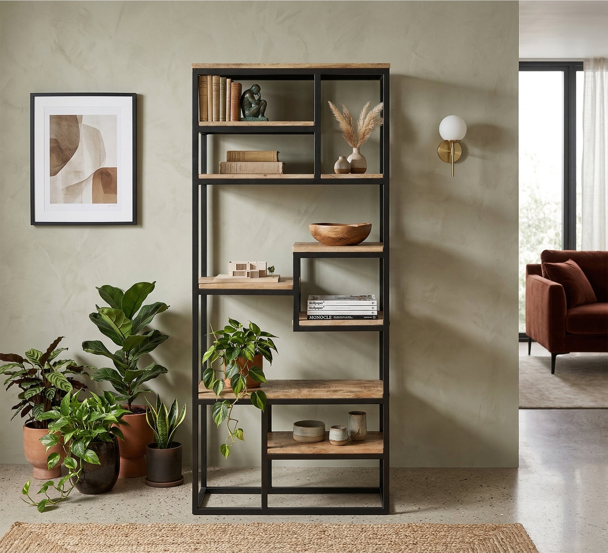Decorative unit with iron frame - Vitrine Furniture - Office Bookcases