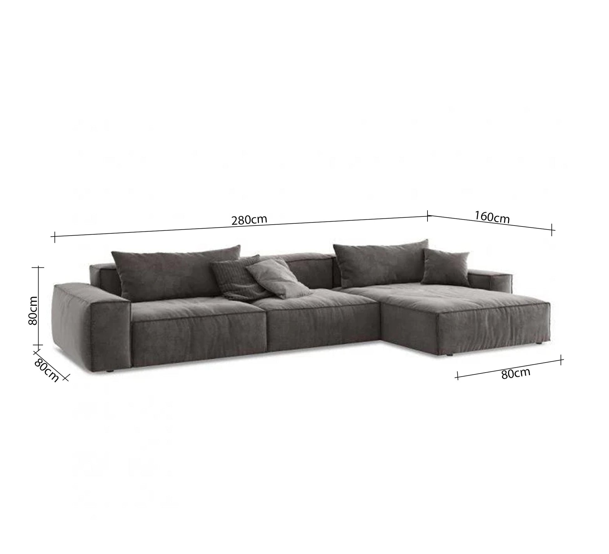 Deep and luxurious corner sofa in gray - Vitrine Furniture - Furniture
