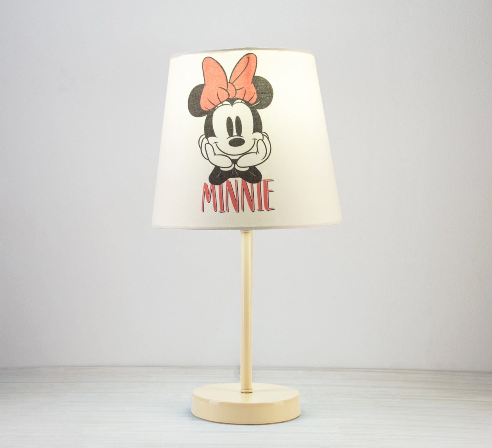 Delicate Minnie Mouse Table Lamp with Beige Base - Vitrine Furniture - Lighting