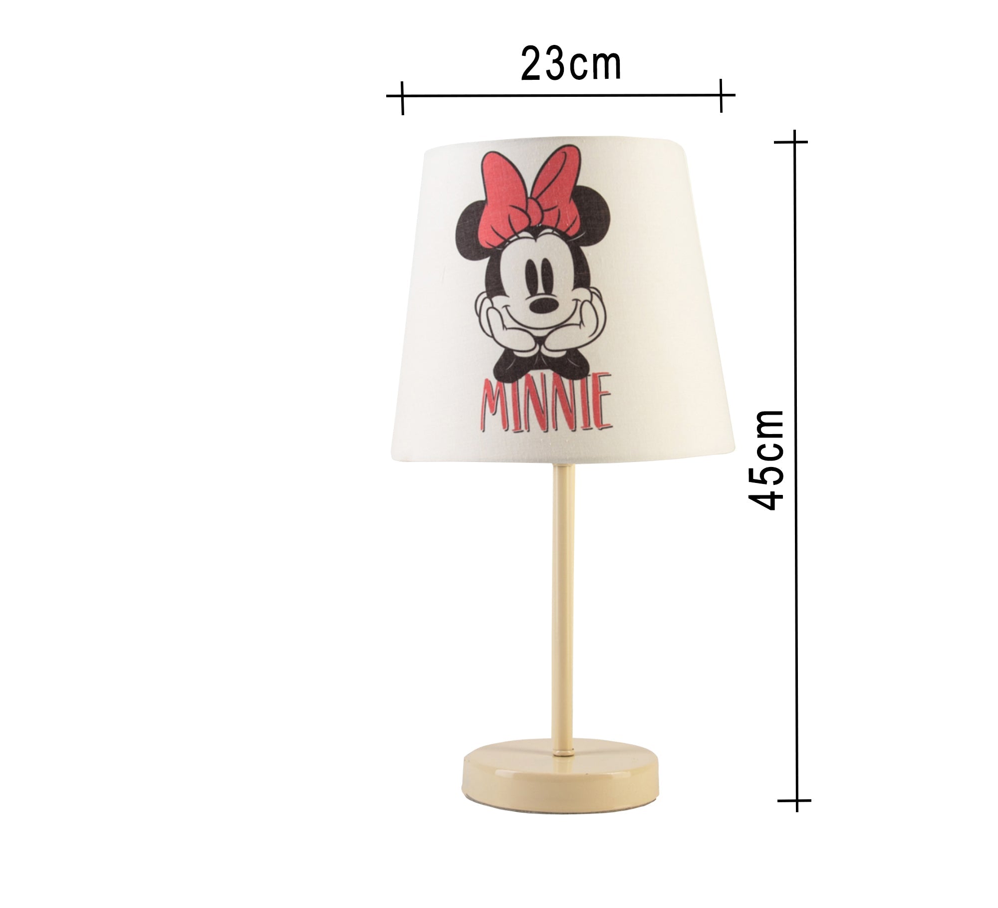 Delicate Minnie Mouse Table Lamp with Beige Base - Vitrine Furniture - Lighting