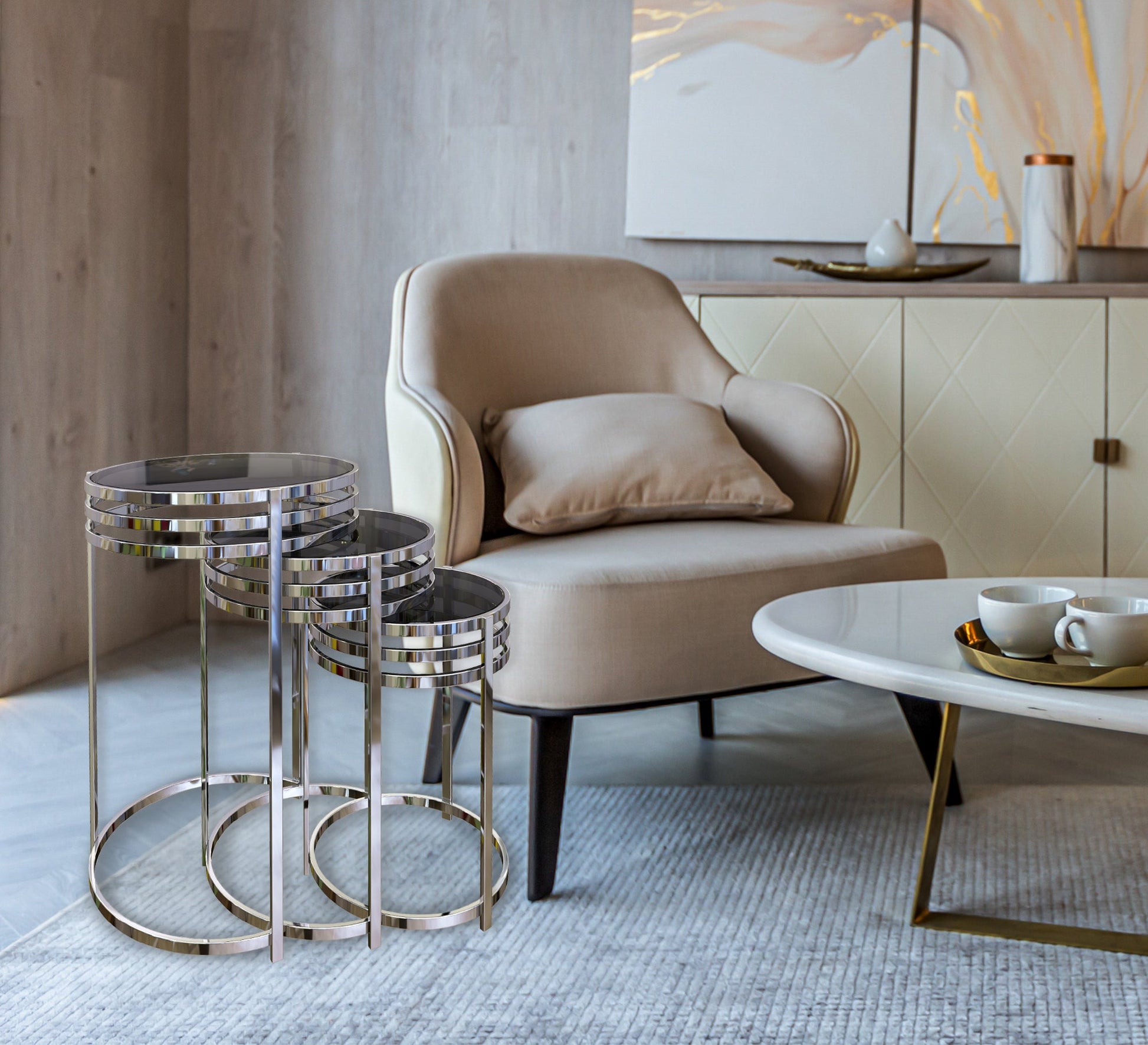 Delicate round table set - Vitrine Furniture - Furniture