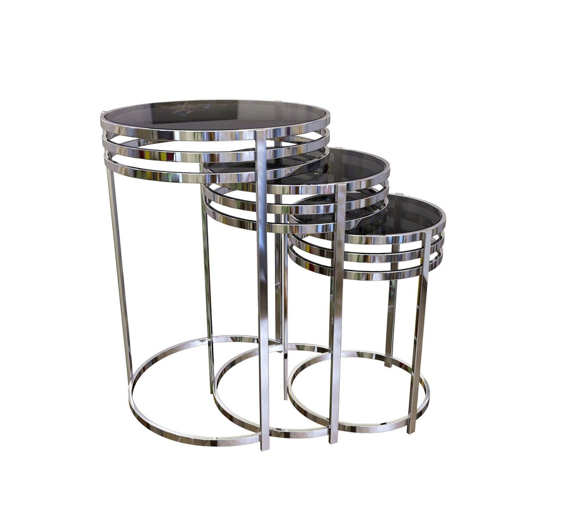 Delicate round table set - Vitrine Furniture - Side Tables