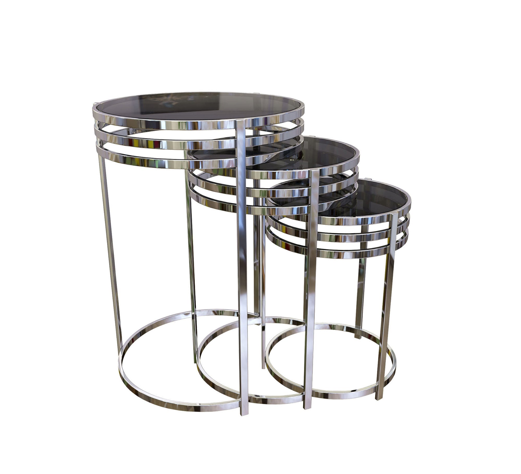Delicate round table set - Vitrine Furniture - Side Tables
