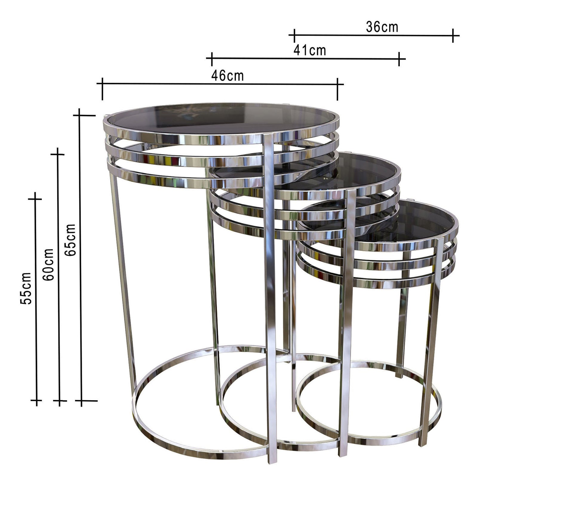 Delicate round table set - Vitrine Furniture - Side Tables