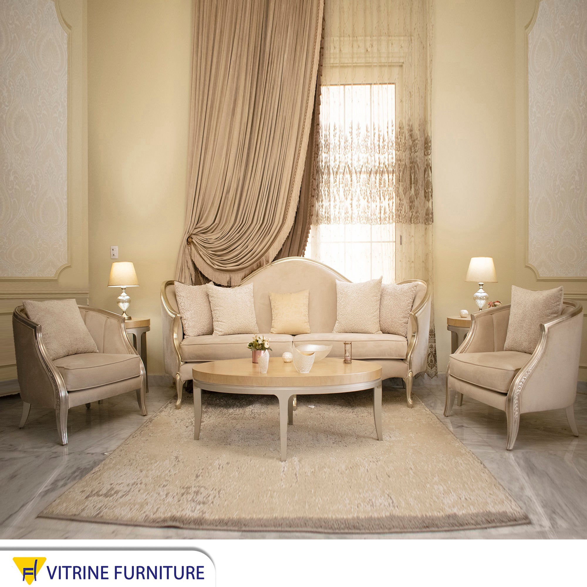 Deluxe Sofa Set: Stylish, Comfortable, Durable - Vitrine Furniture - Living room sets