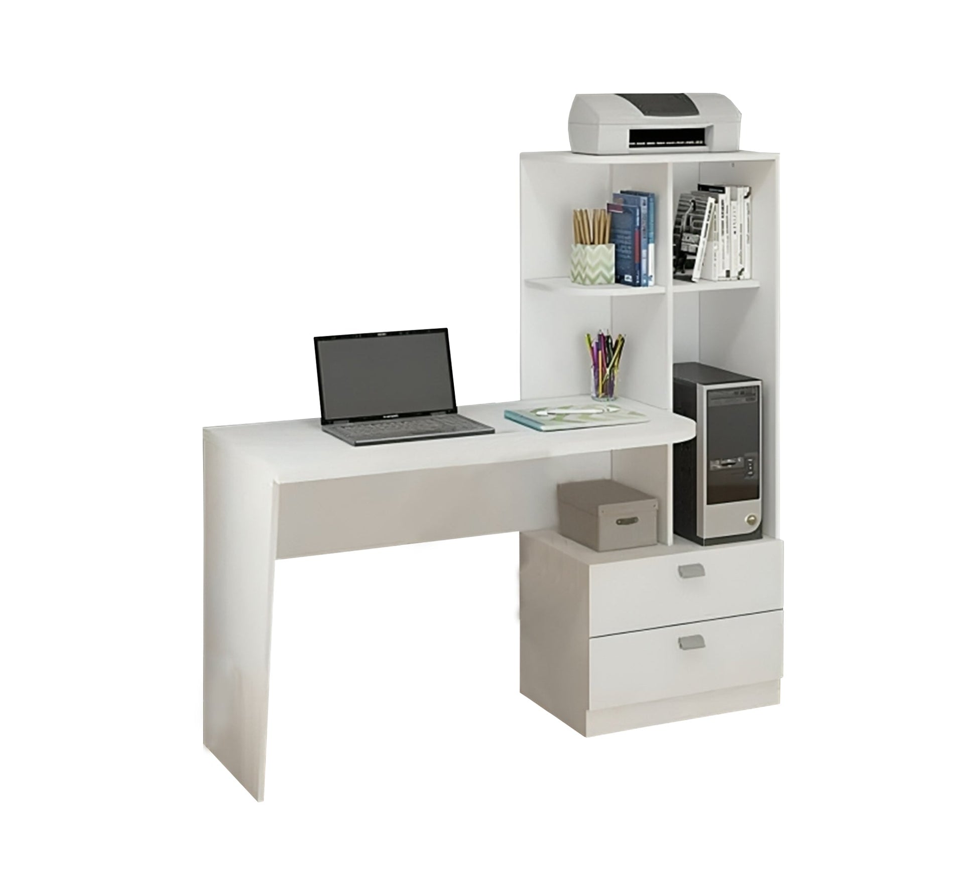 Desk with vertical shelving unit - Vitrine Furniture - Furniture