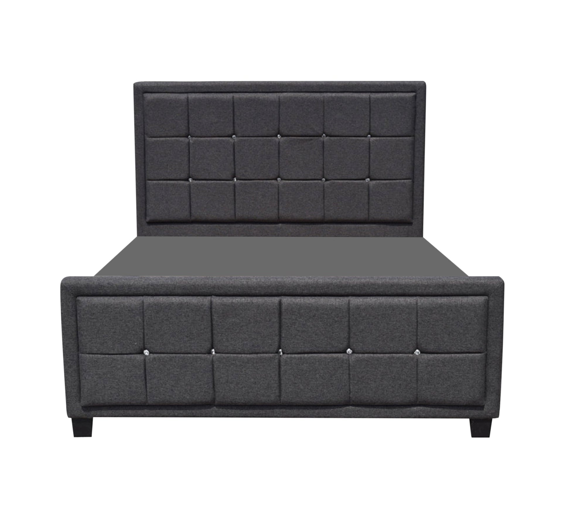 Diamond grey dark bed - Vitrine Furniture - Furniture