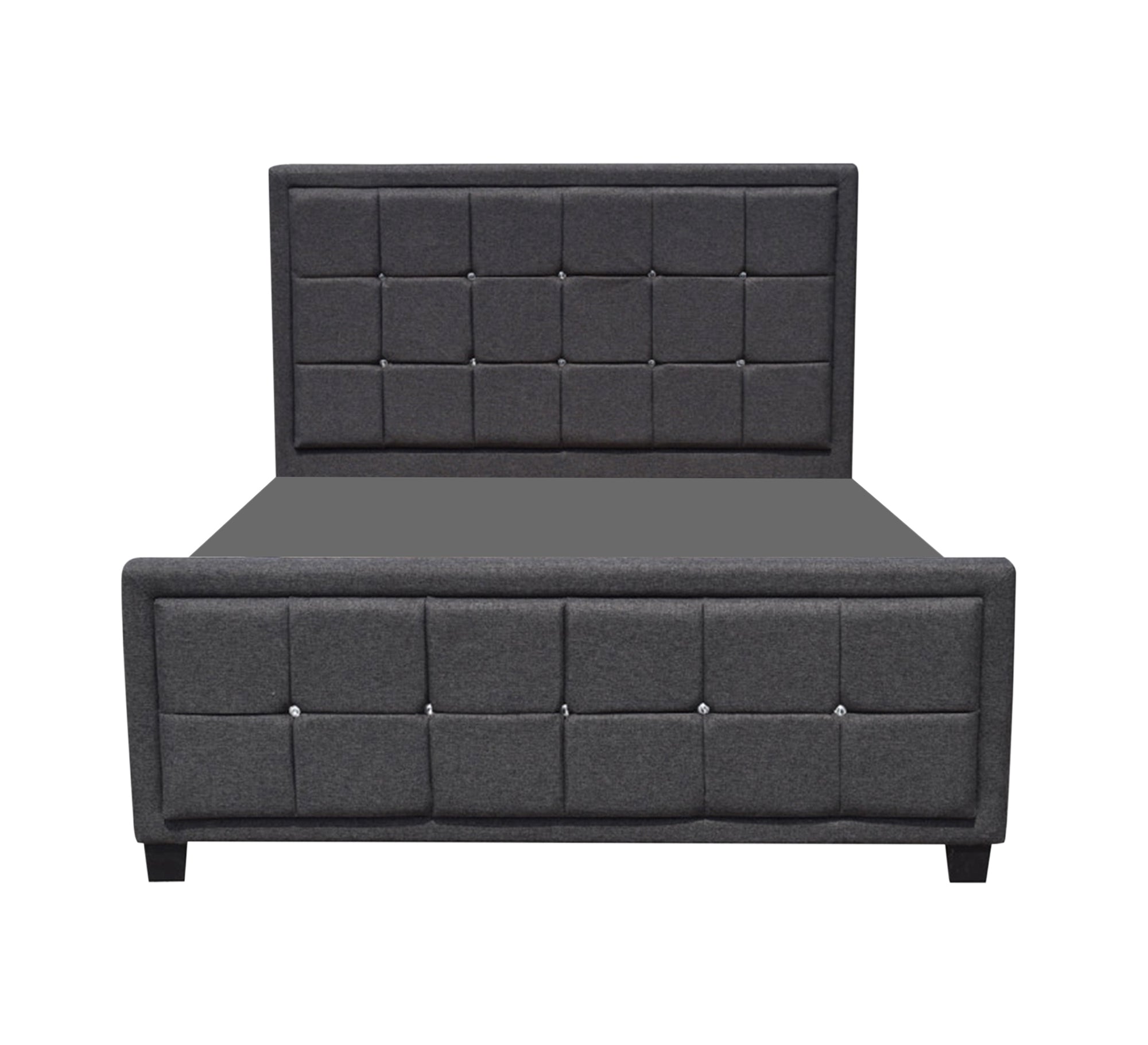 Diamond grey dark bed - Vitrine Furniture - Furniture