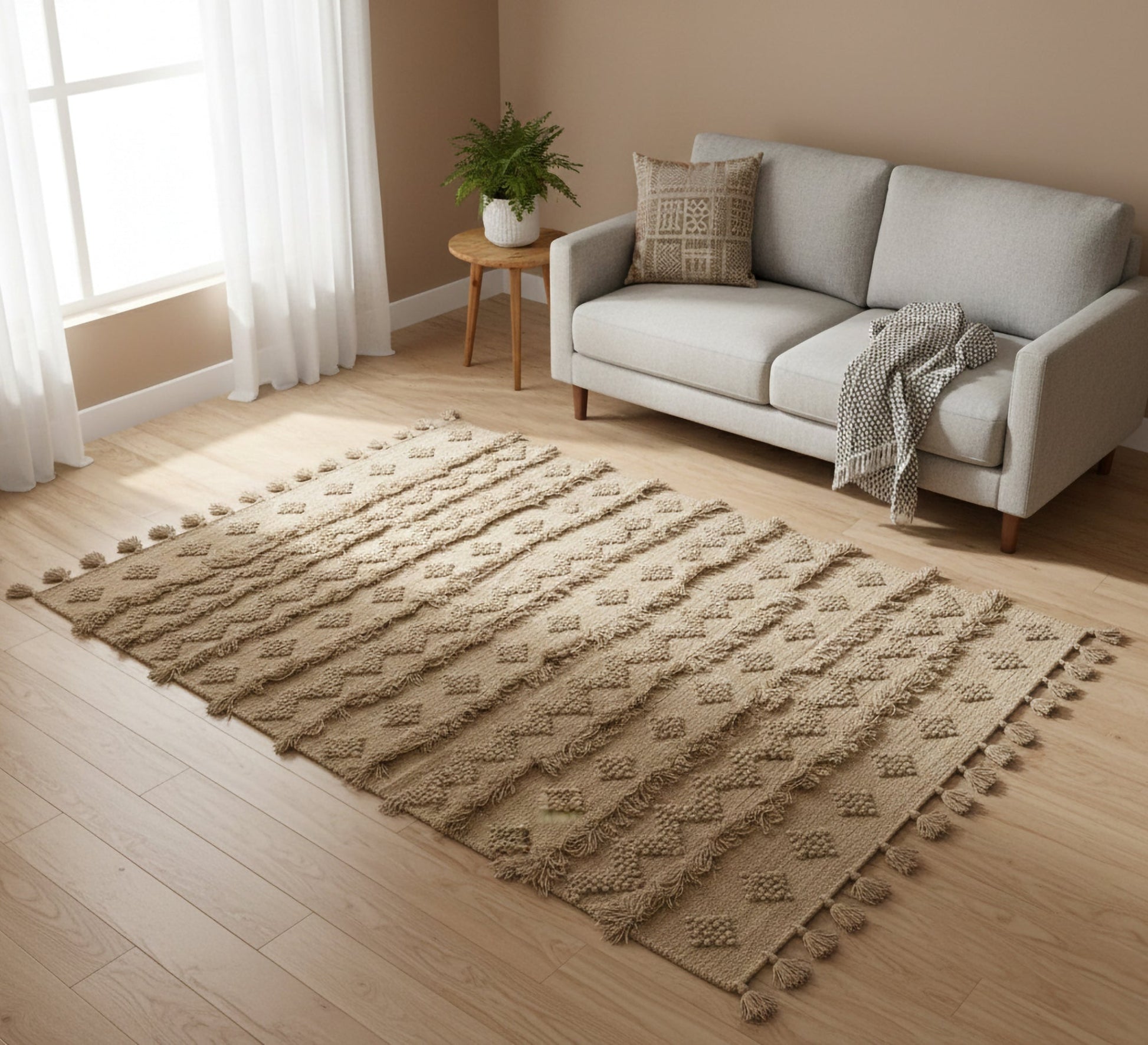Diamond patterned floor rug - Vitrine Furniture - Accessories