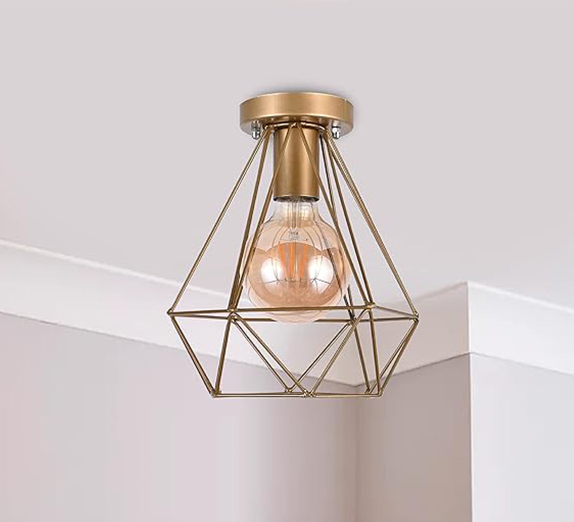 Diamond - shaped metal ceiling lamp - Vitrine Furniture - Lighting
