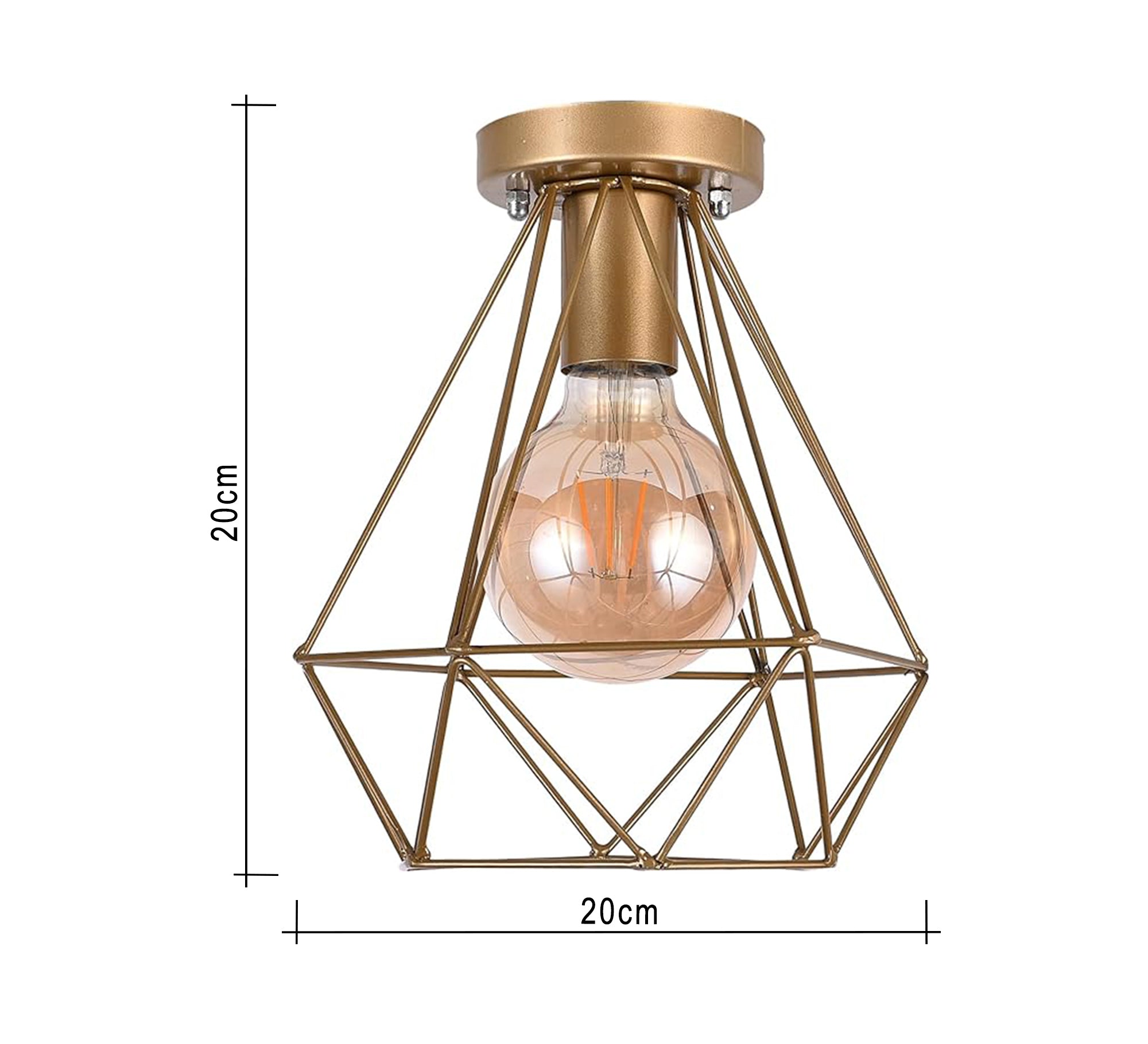 Diamond - shaped metal ceiling lamp - Vitrine Furniture - Lighting