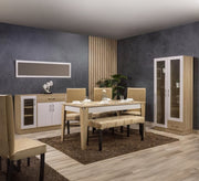 Dining room in wooden beige and white - Vitrine Furniture - Sets