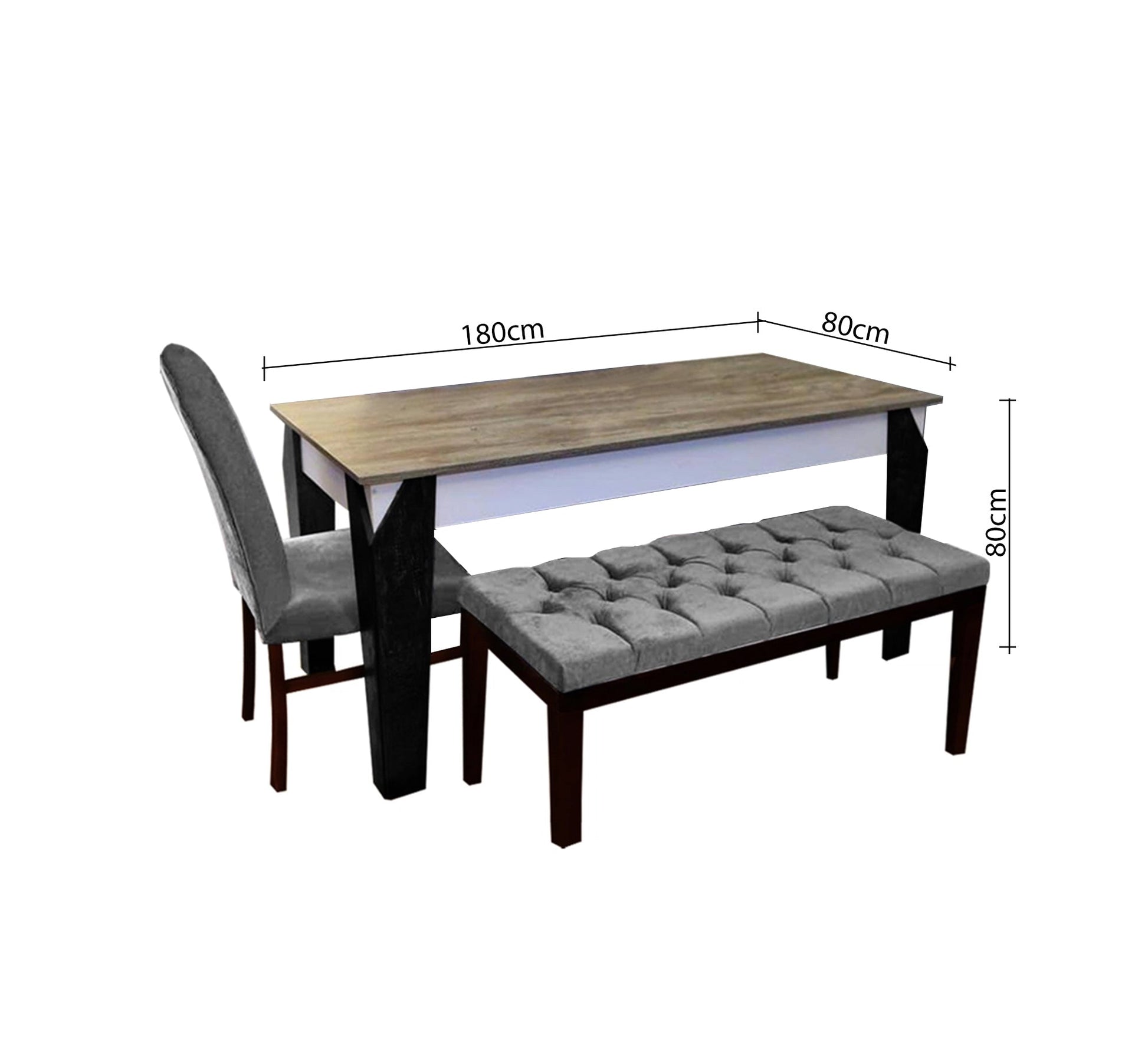 Dining set with a modern touch and comfortable upholstery - Vitrine Furniture - Furniture