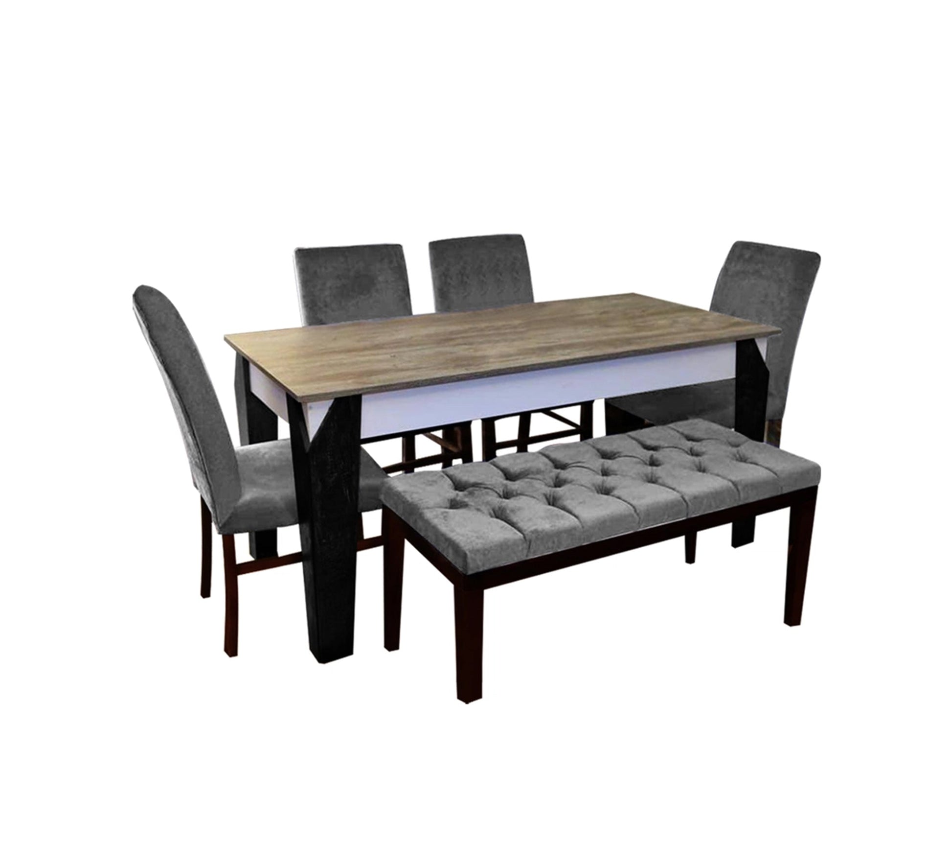 Dining set with a modern touch and comfortable upholstery - Vitrine Furniture - Furniture