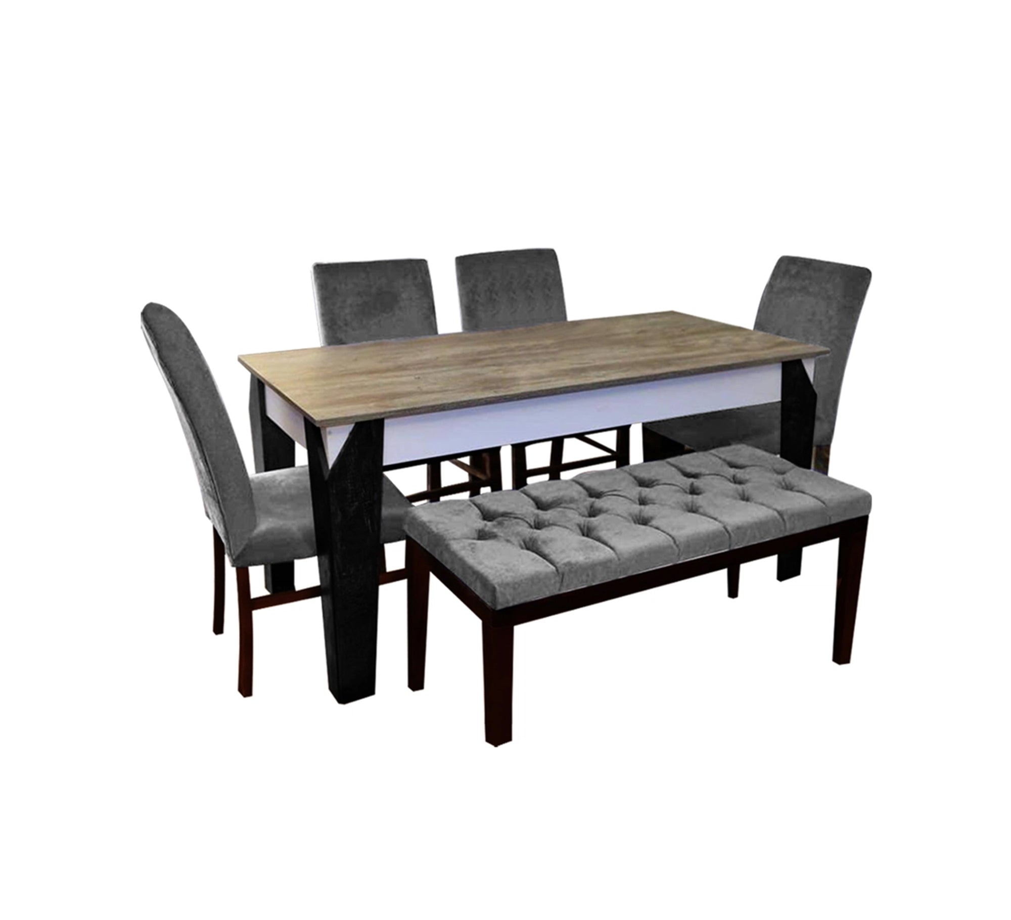 Dining set with a modern touch and comfortable upholstery - Vitrine Furniture - Furniture