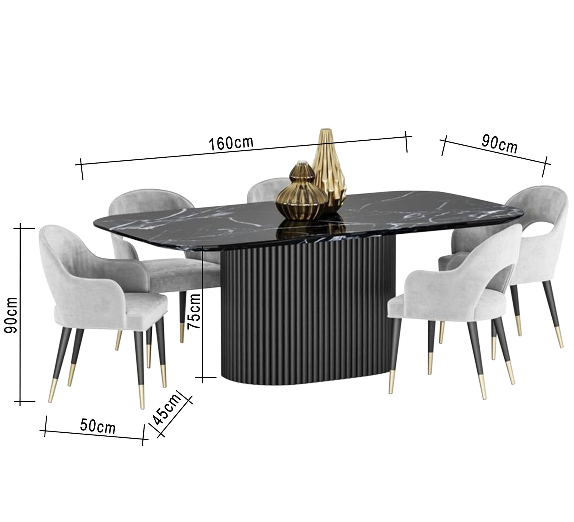 Dining table black*grey - Vitrine Furniture - Furniture