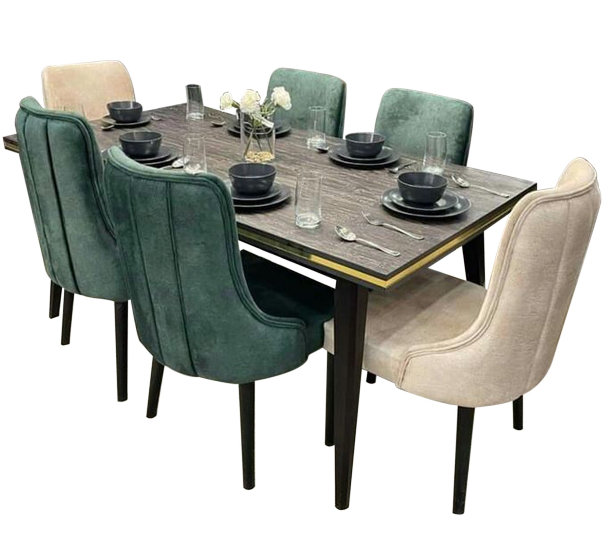 Dining table with 6 chairs - Vitrine Furniture - Furniture