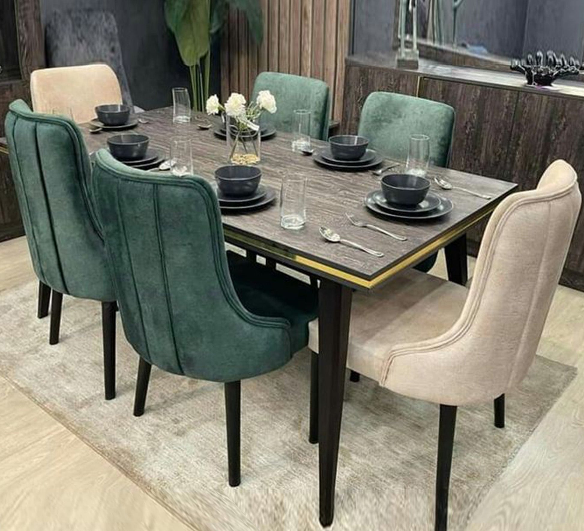 Dining table with 6 chairs - Vitrine Furniture - Furniture