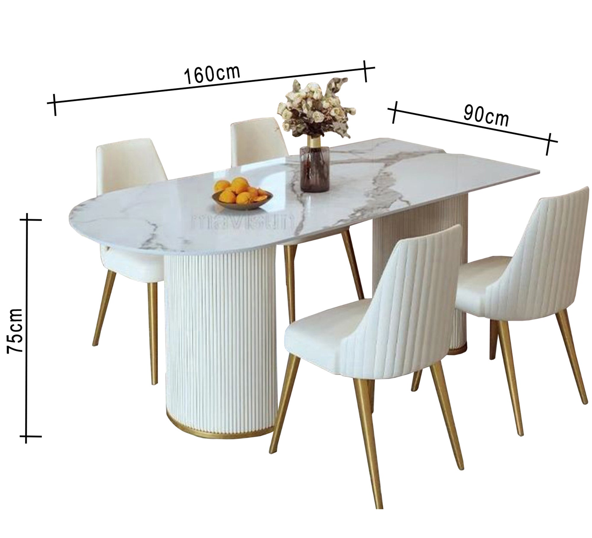 Dining table with cylindrical legs - Vitrine Furniture - Furniture