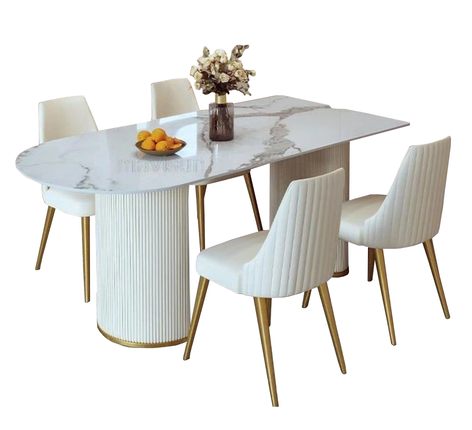 Dining table with cylindrical legs - Vitrine Furniture - Furniture