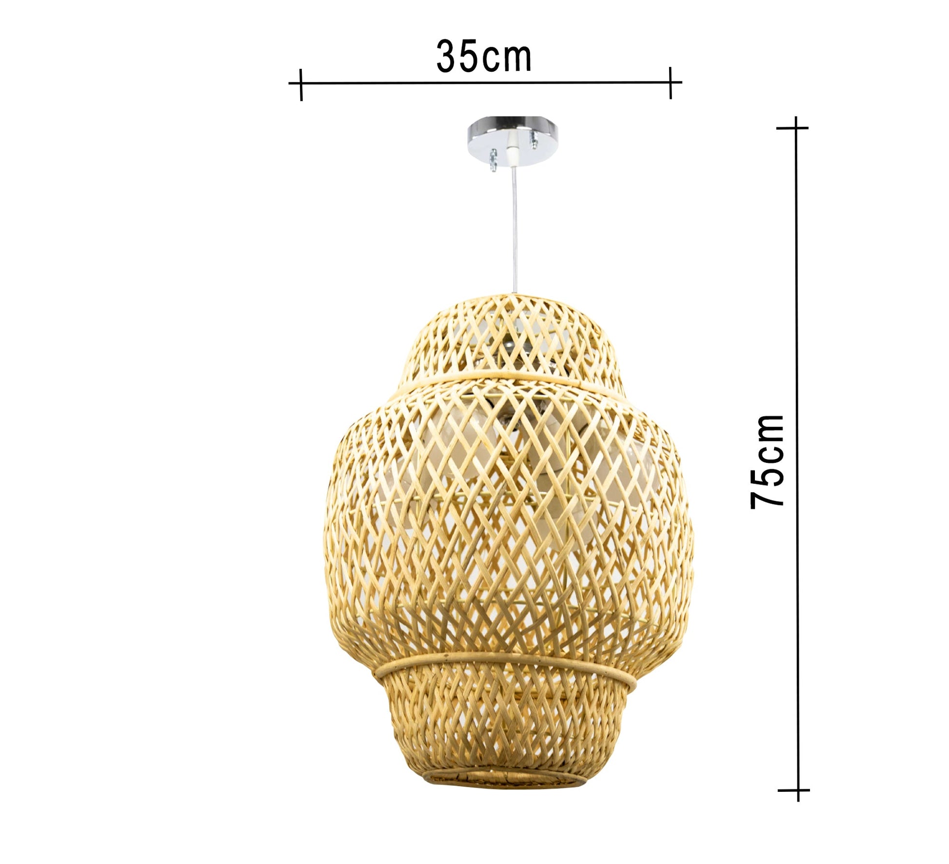 Distinctive lantern design cane ceiling lamp - Vitrine Furniture - Lighting