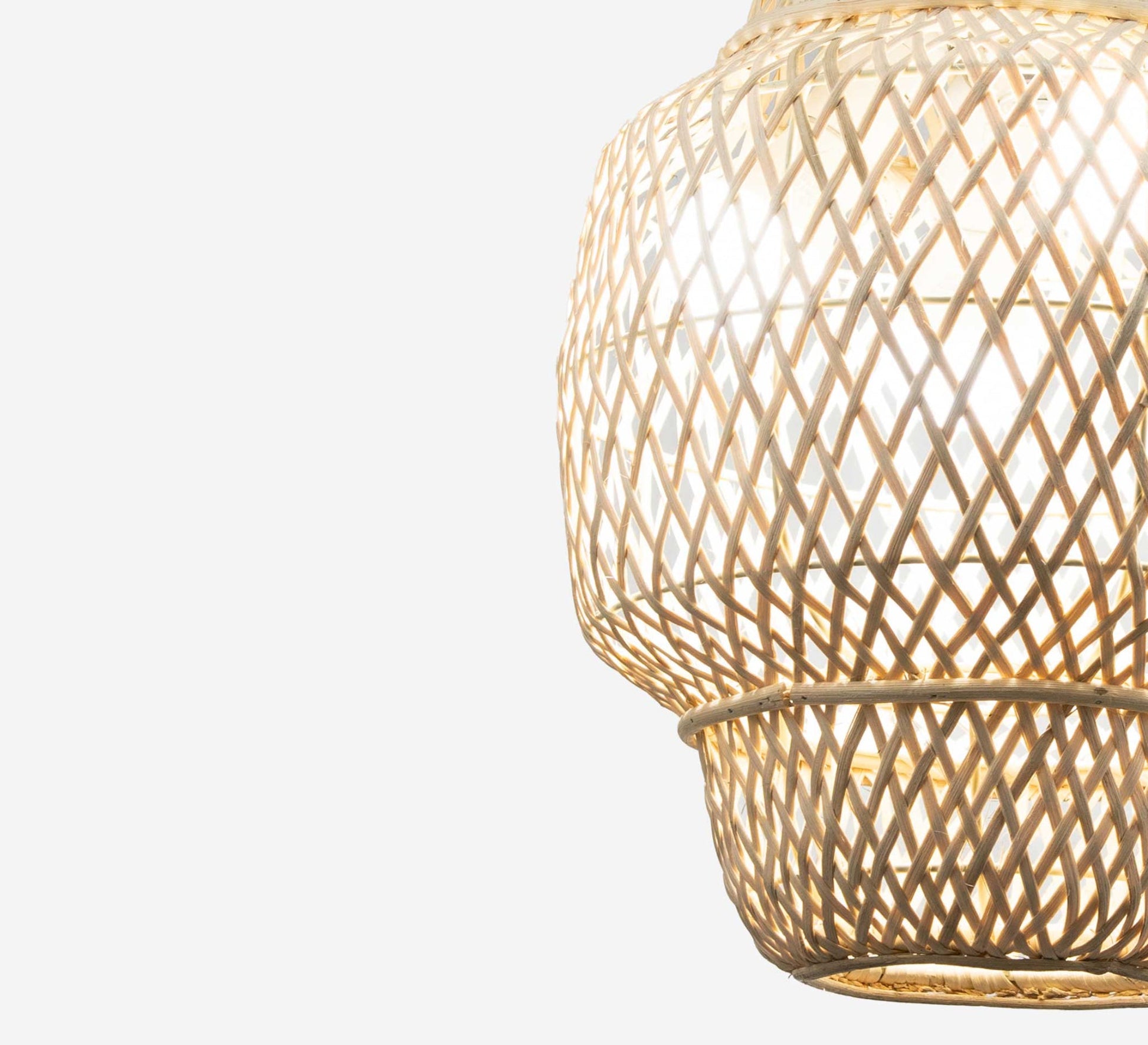 Distinctive lantern design cane ceiling lamp - Vitrine Furniture - Lighting