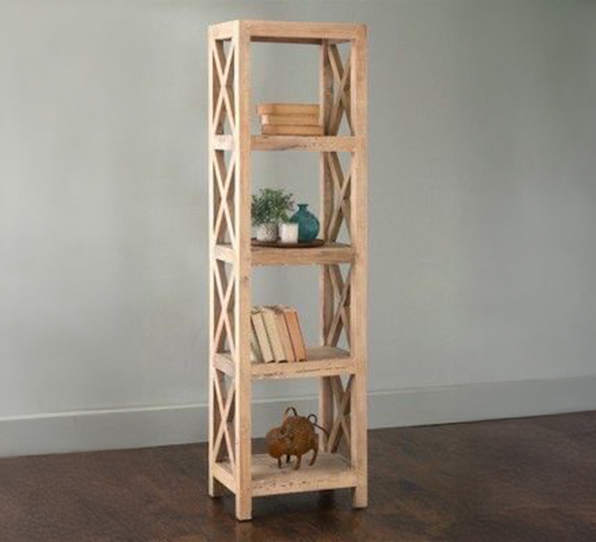 Distinctive rustic lattice bookcase - Vitrine Furniture - Furniture