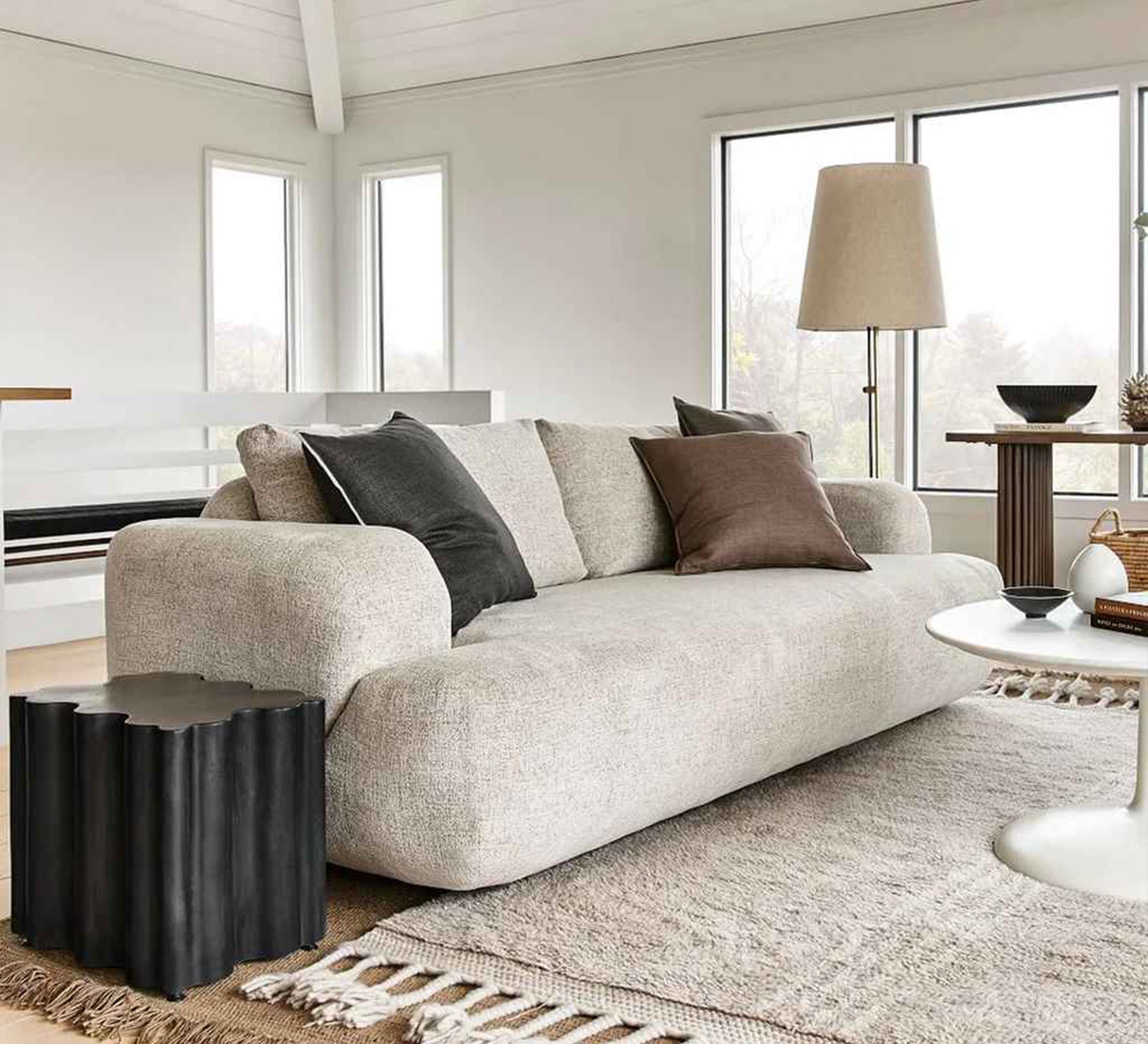 Distinctive sofa in off - white color - Vitrine Furniture - Sofas